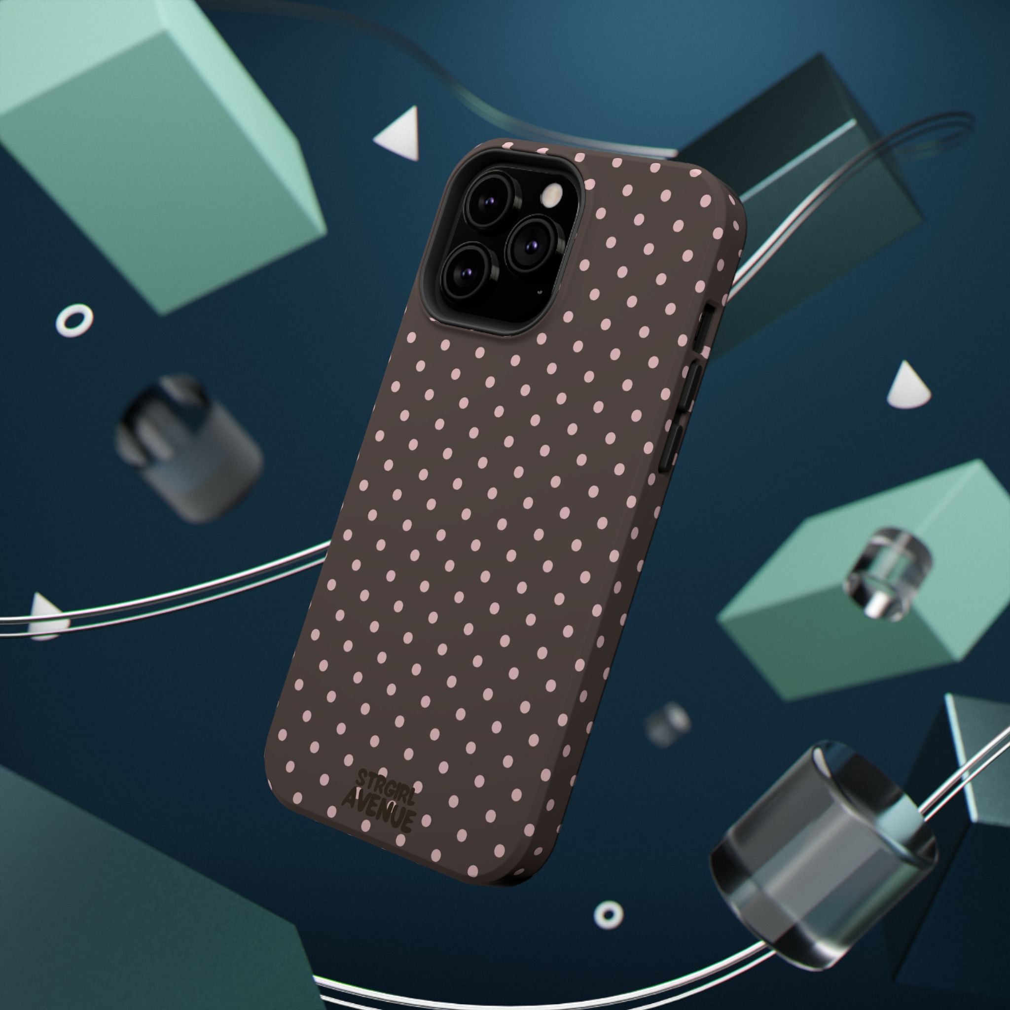 “Straw choc dots” protective phone case