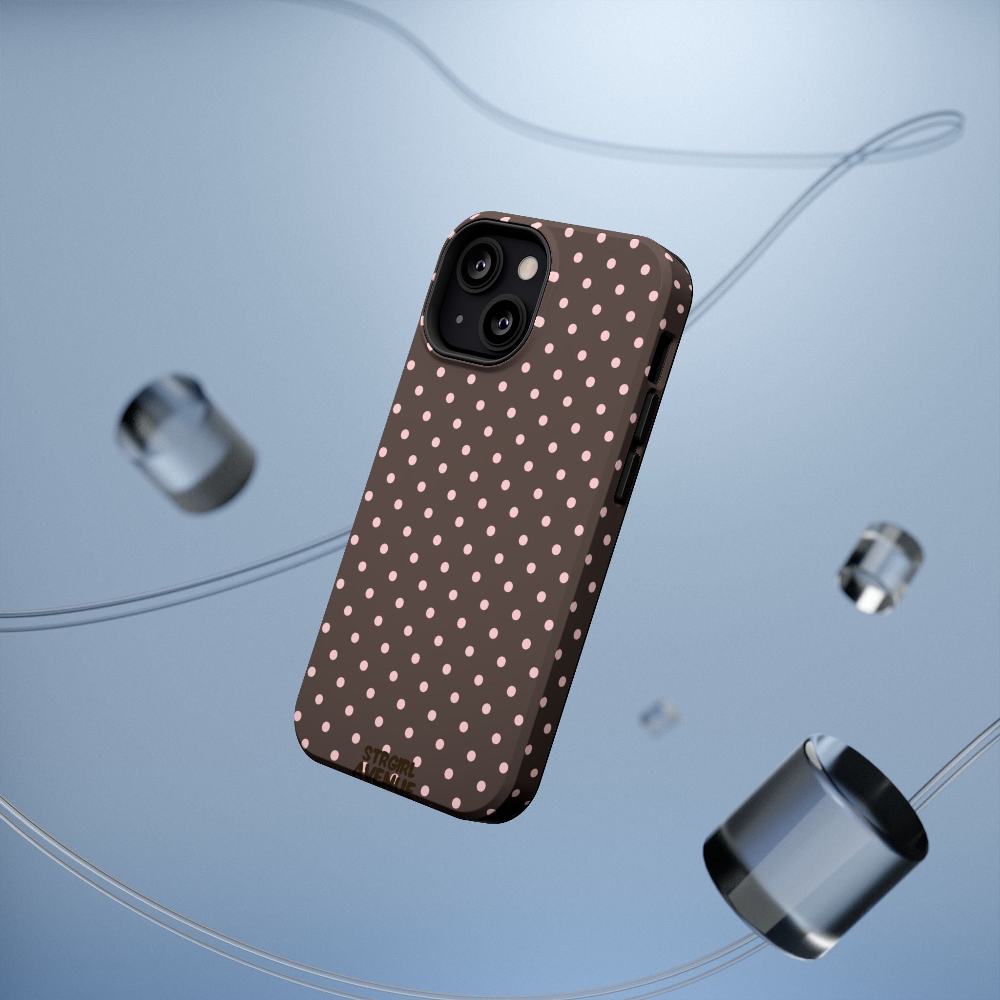 “Straw choc dots” protective phone case