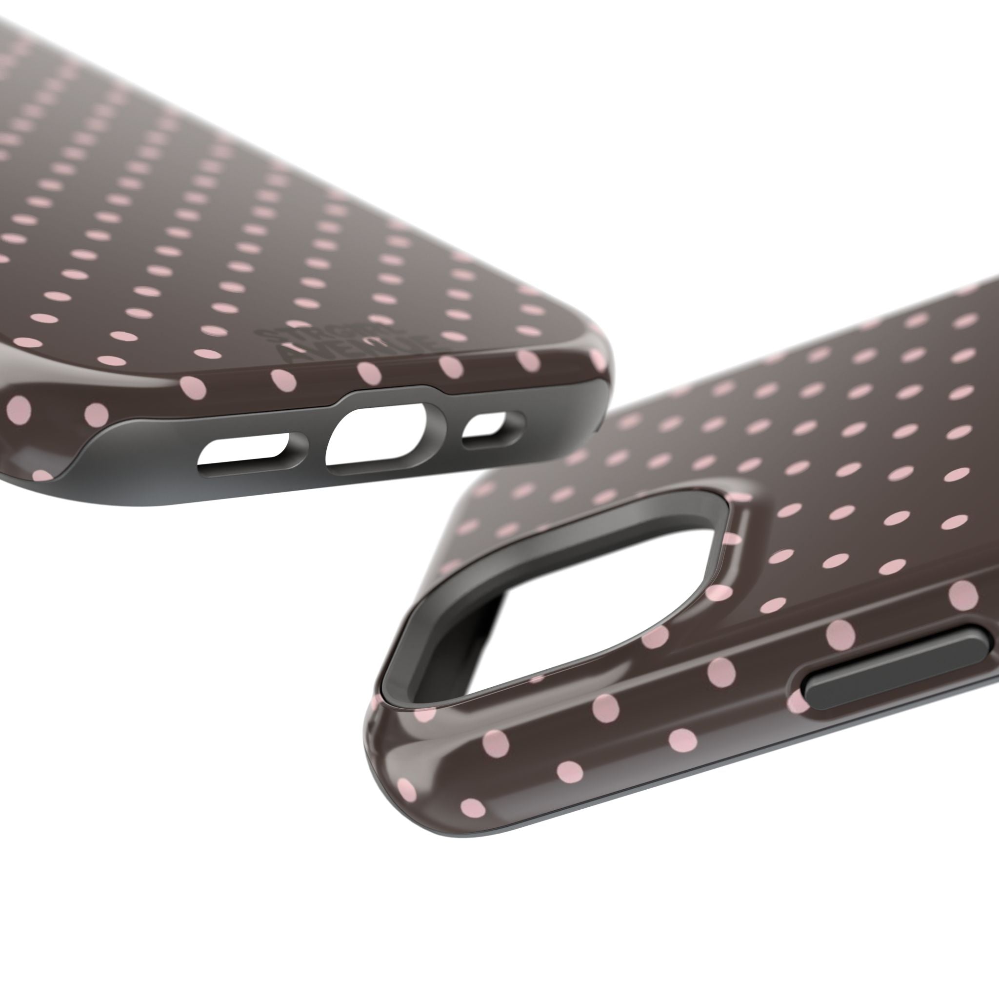 “Straw choc dots” protective phone case