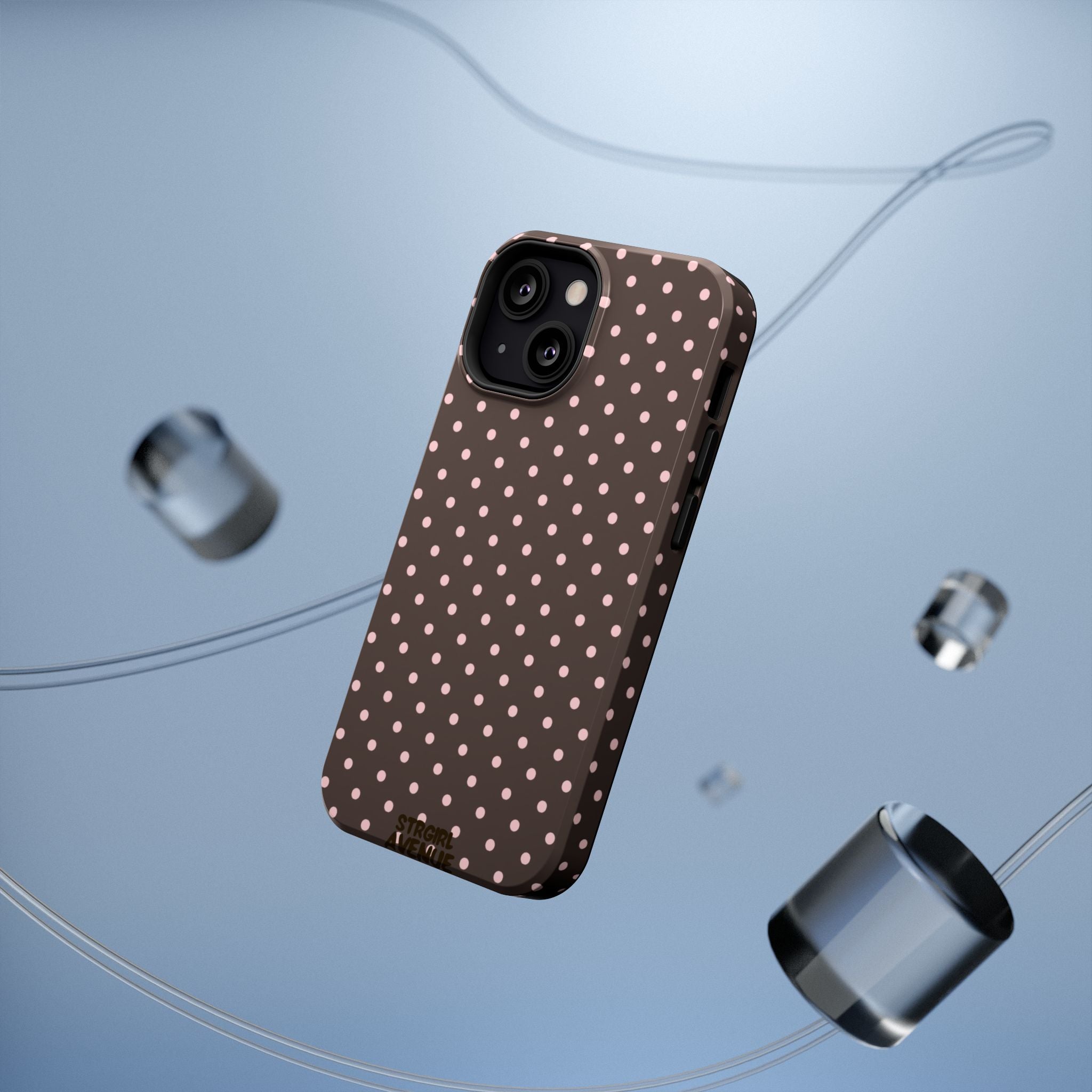 “Straw choc dots” protective phone case