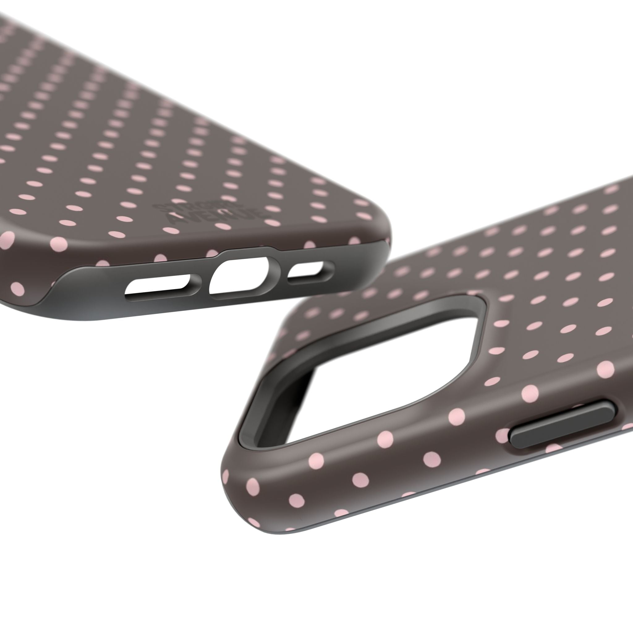 “Straw choc dots” protective phone case