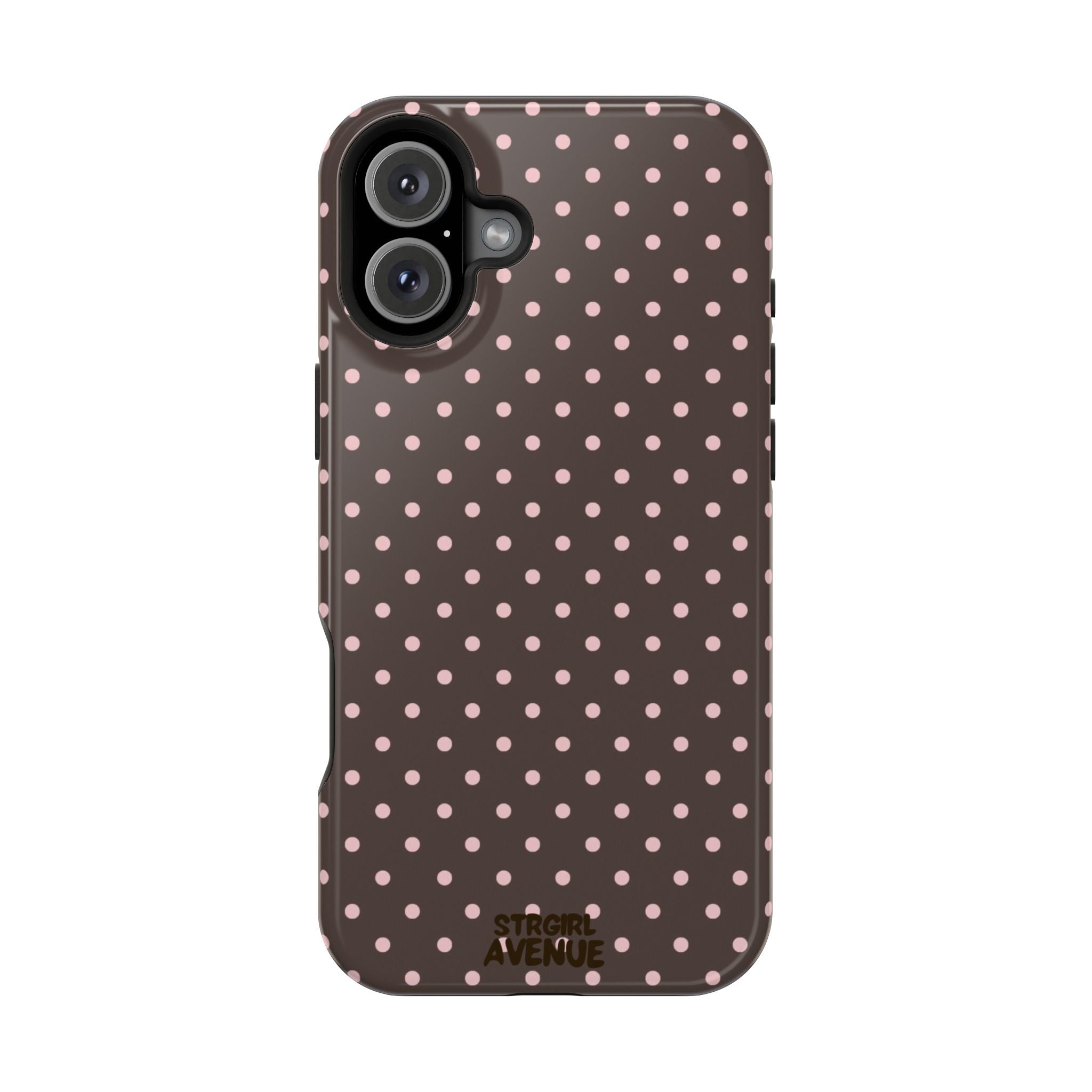 “Straw choc dots” protective phone case