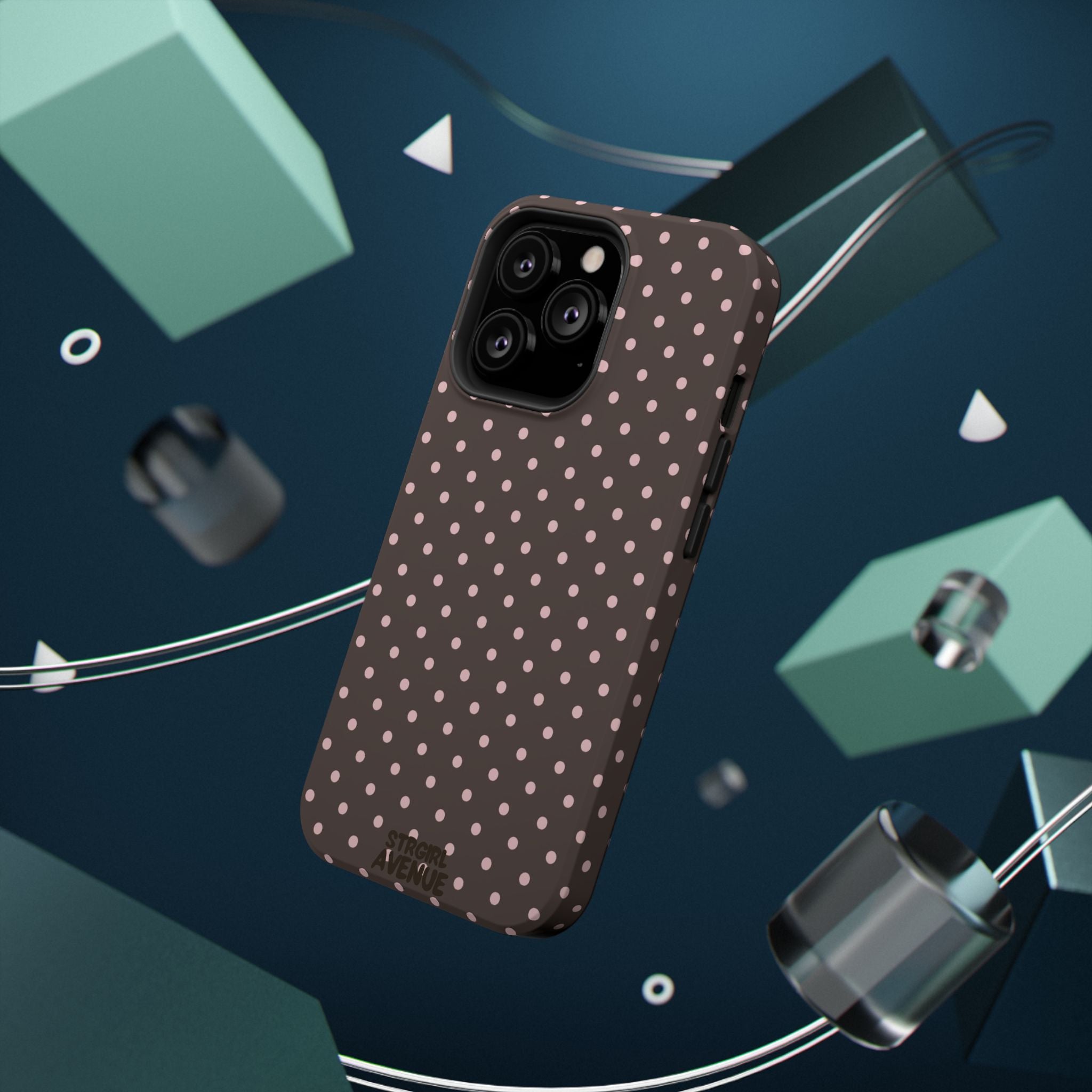 “Straw choc dots” protective phone case
