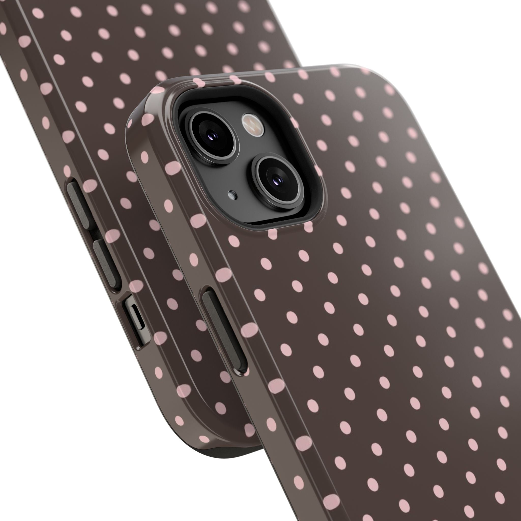 “Straw choc dots” protective phone case