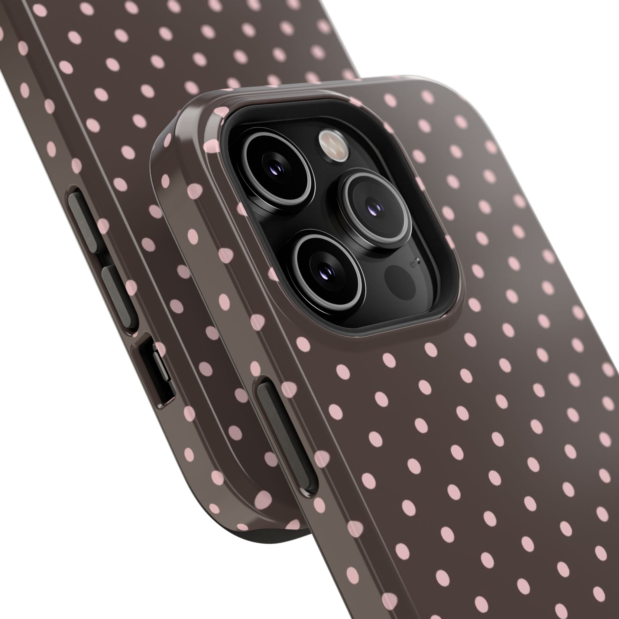 “Straw choc dots” protective phone case