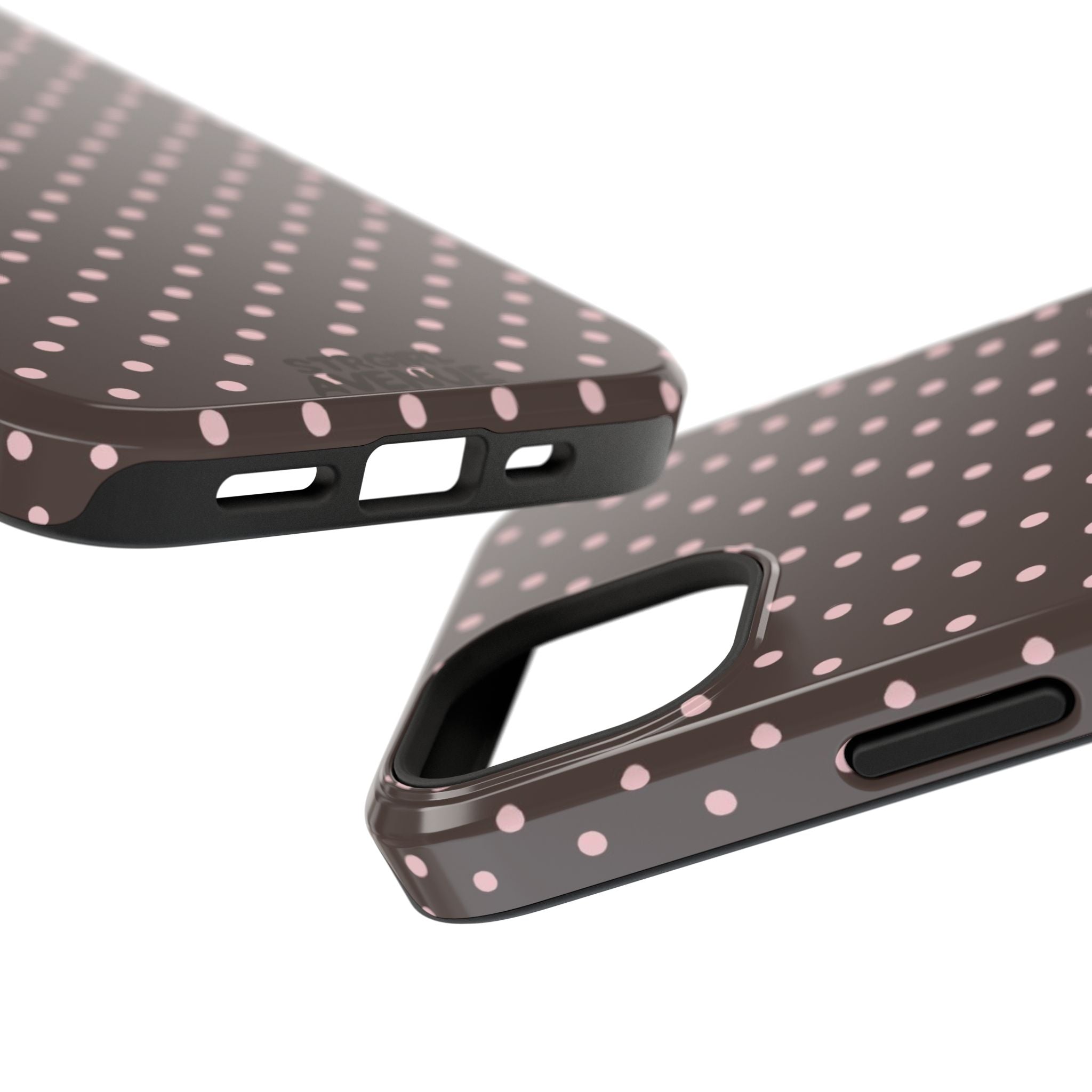 “Straw choc dots” protective phone case