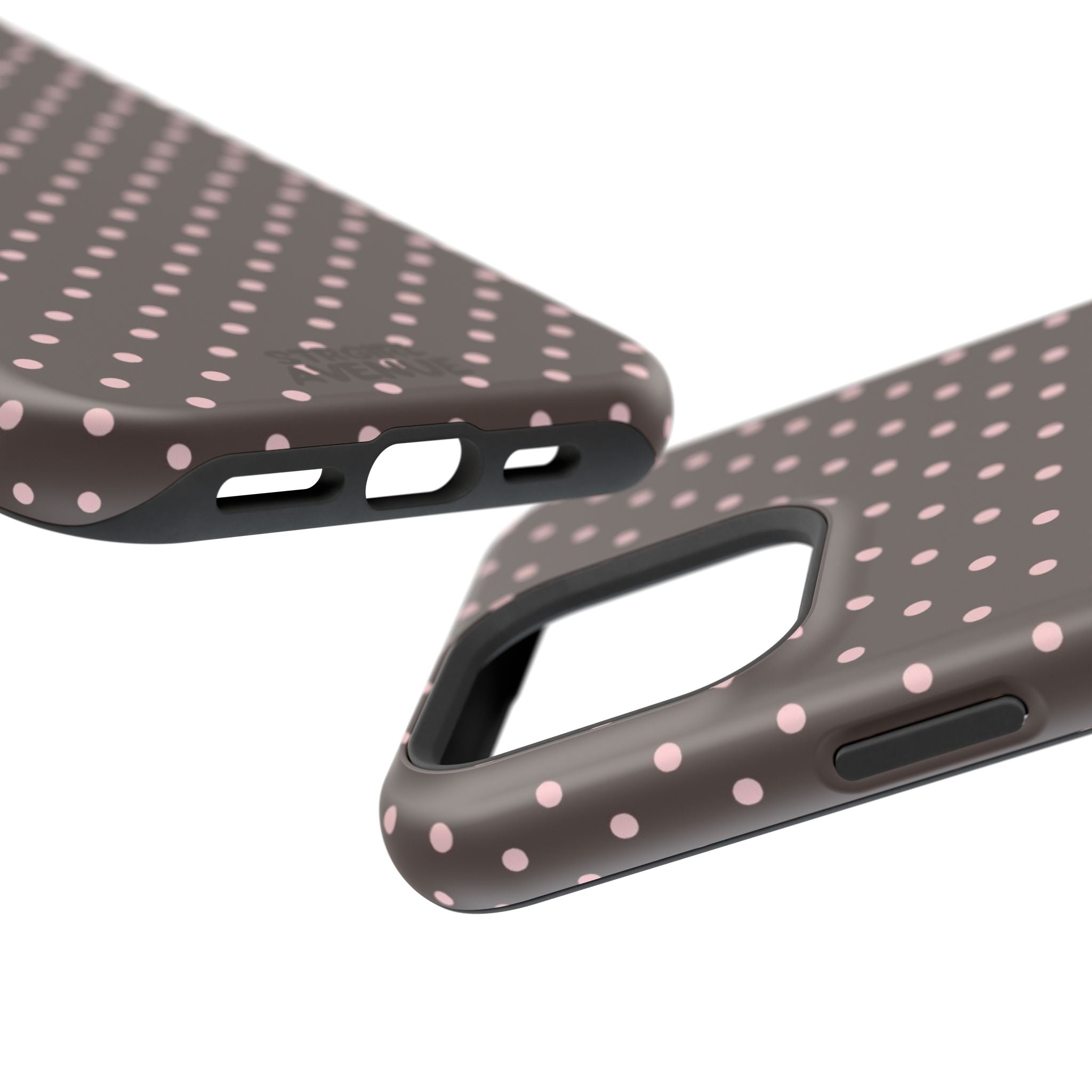 “Straw choc dots” protective phone case