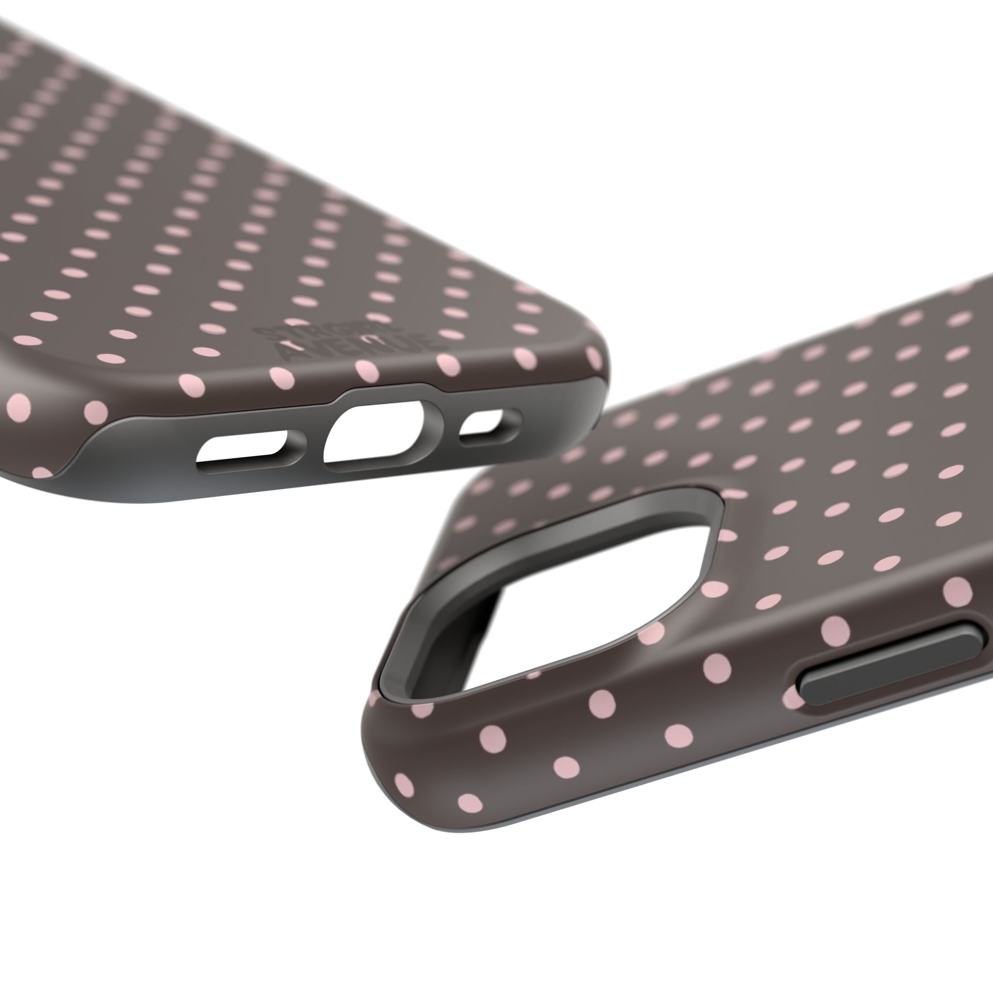 “Straw choc dots” protective phone case