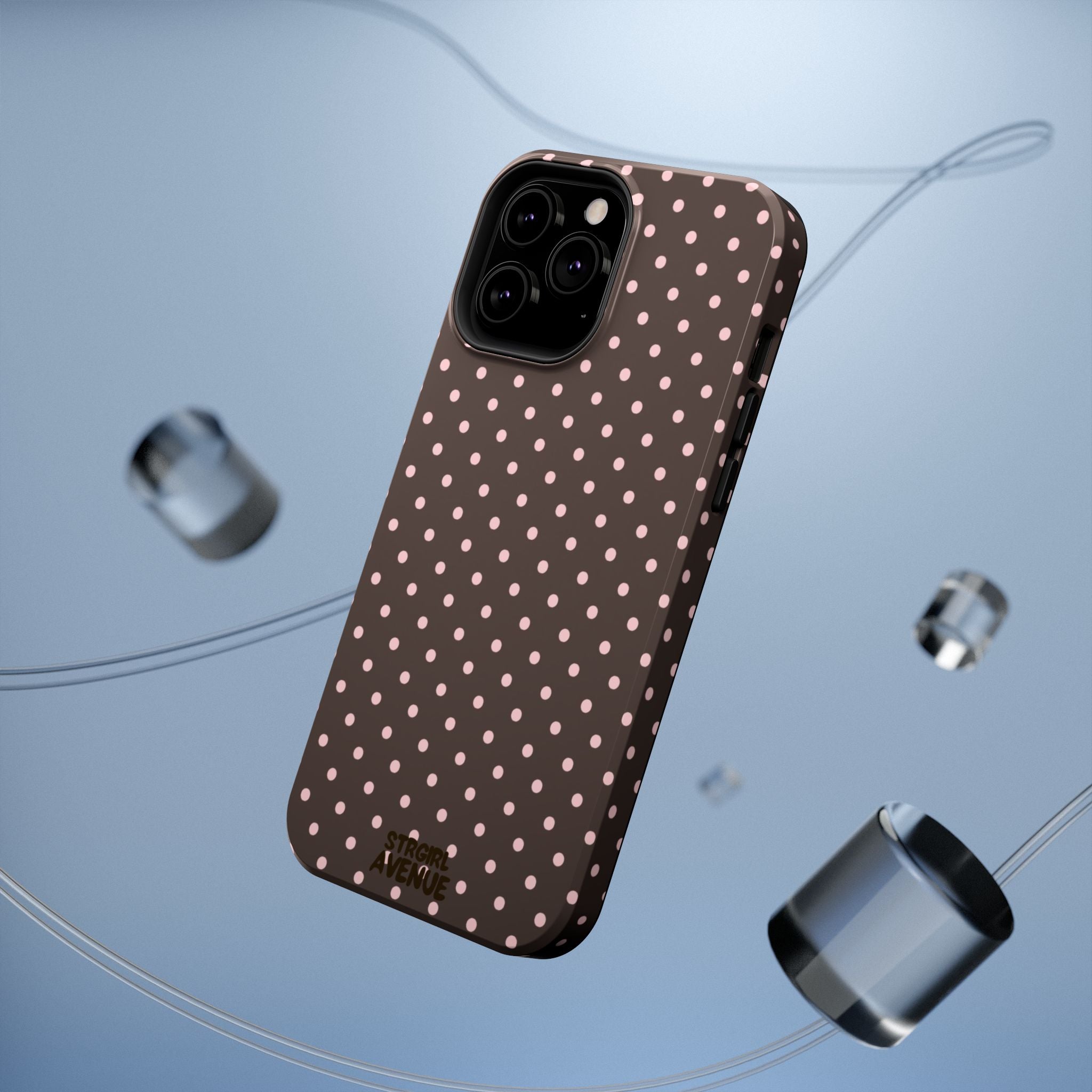 “Straw choc dots” protective phone case