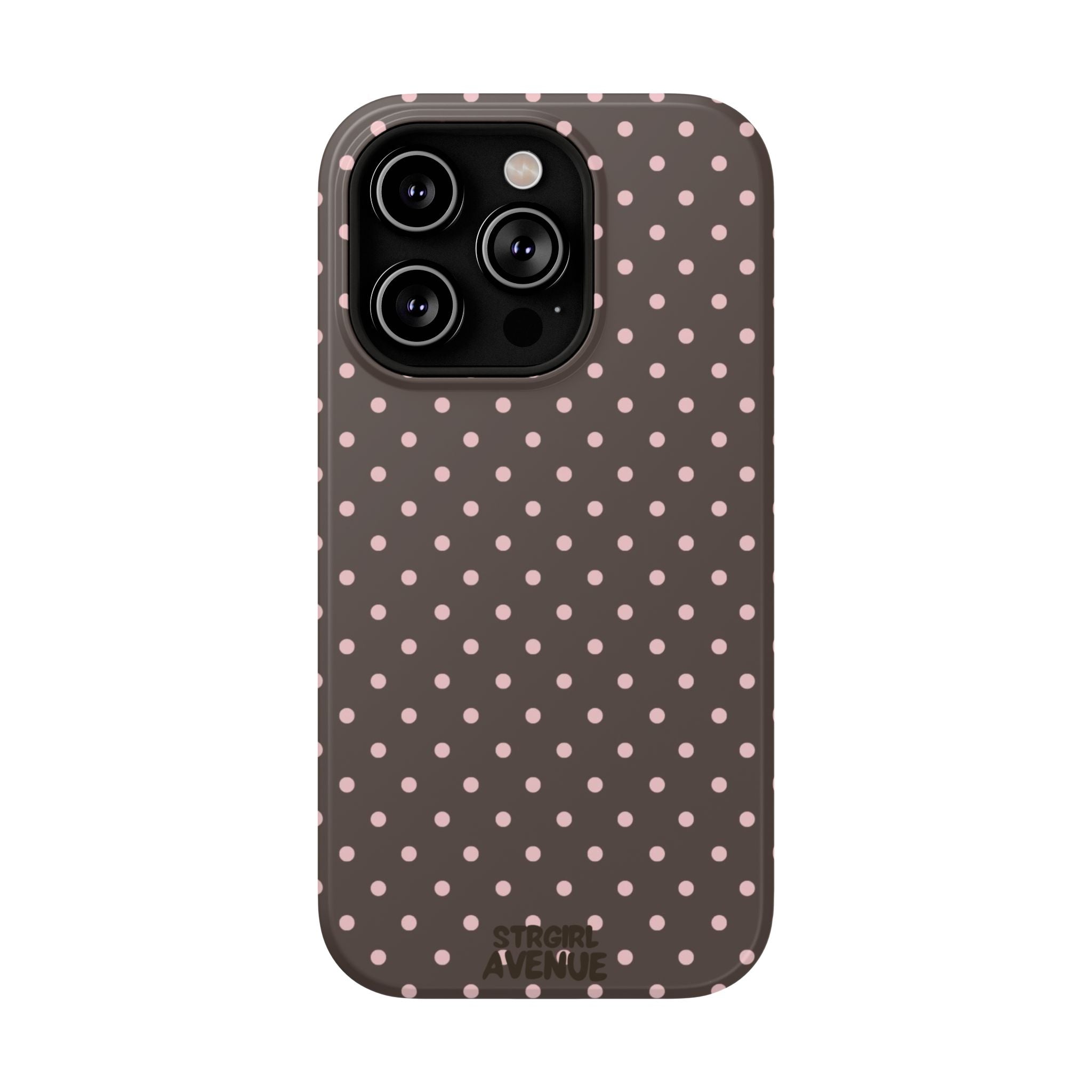 “Straw choc dots” protective phone case