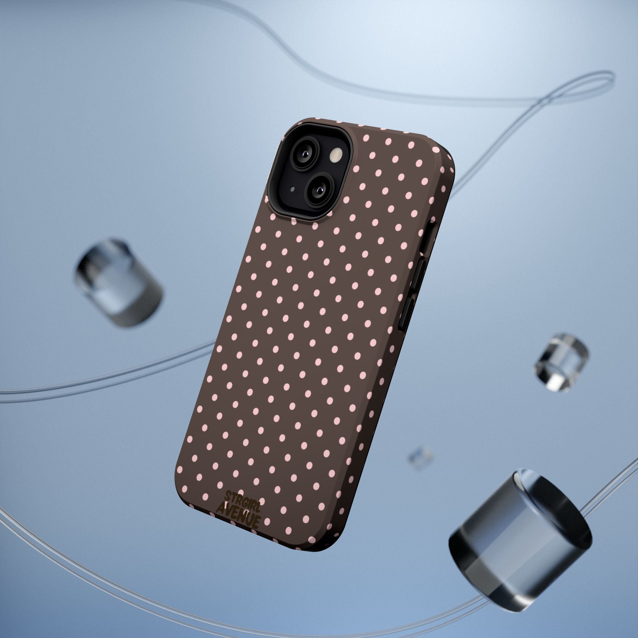 “Straw choc dots” protective phone case