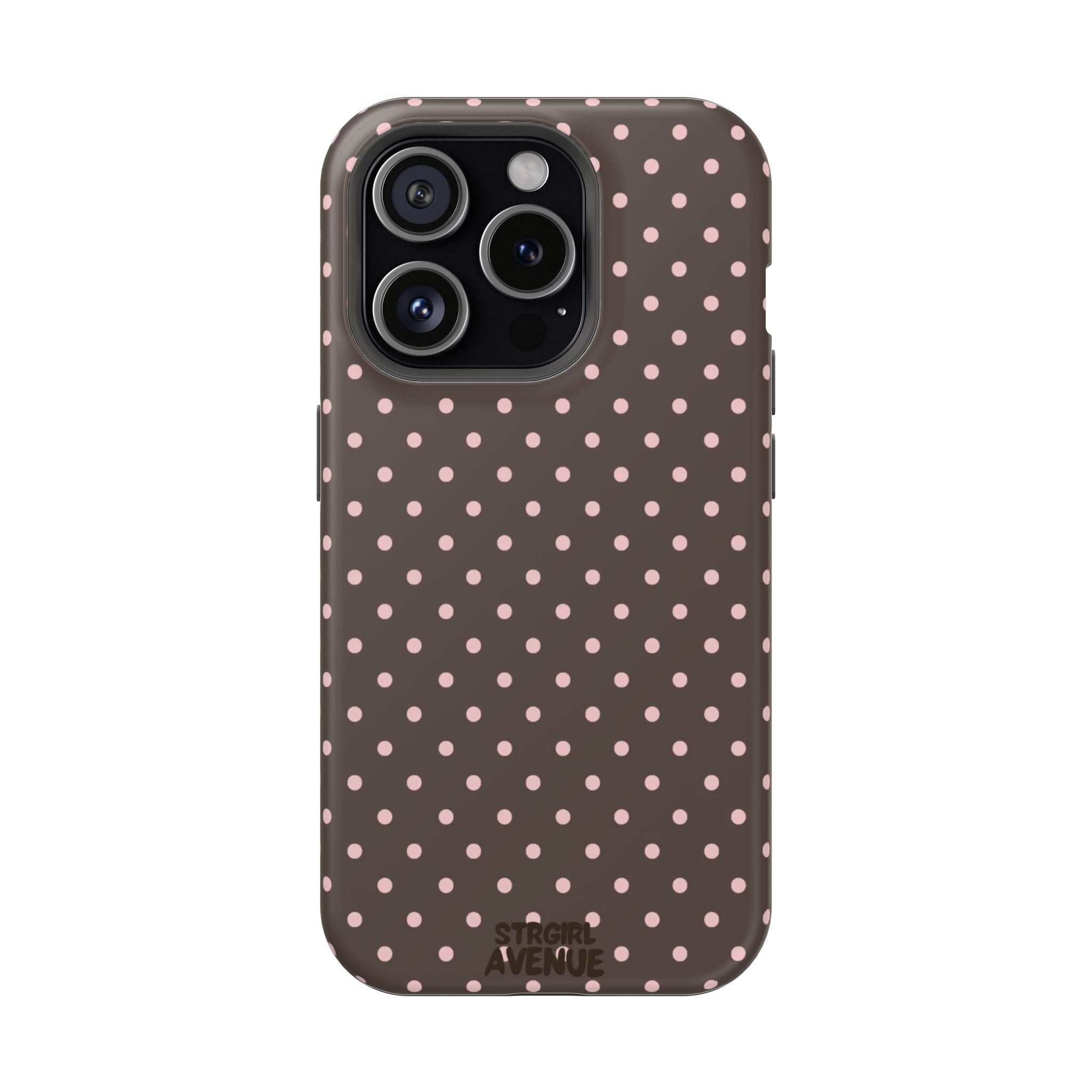 “Straw choc dots” protective phone case