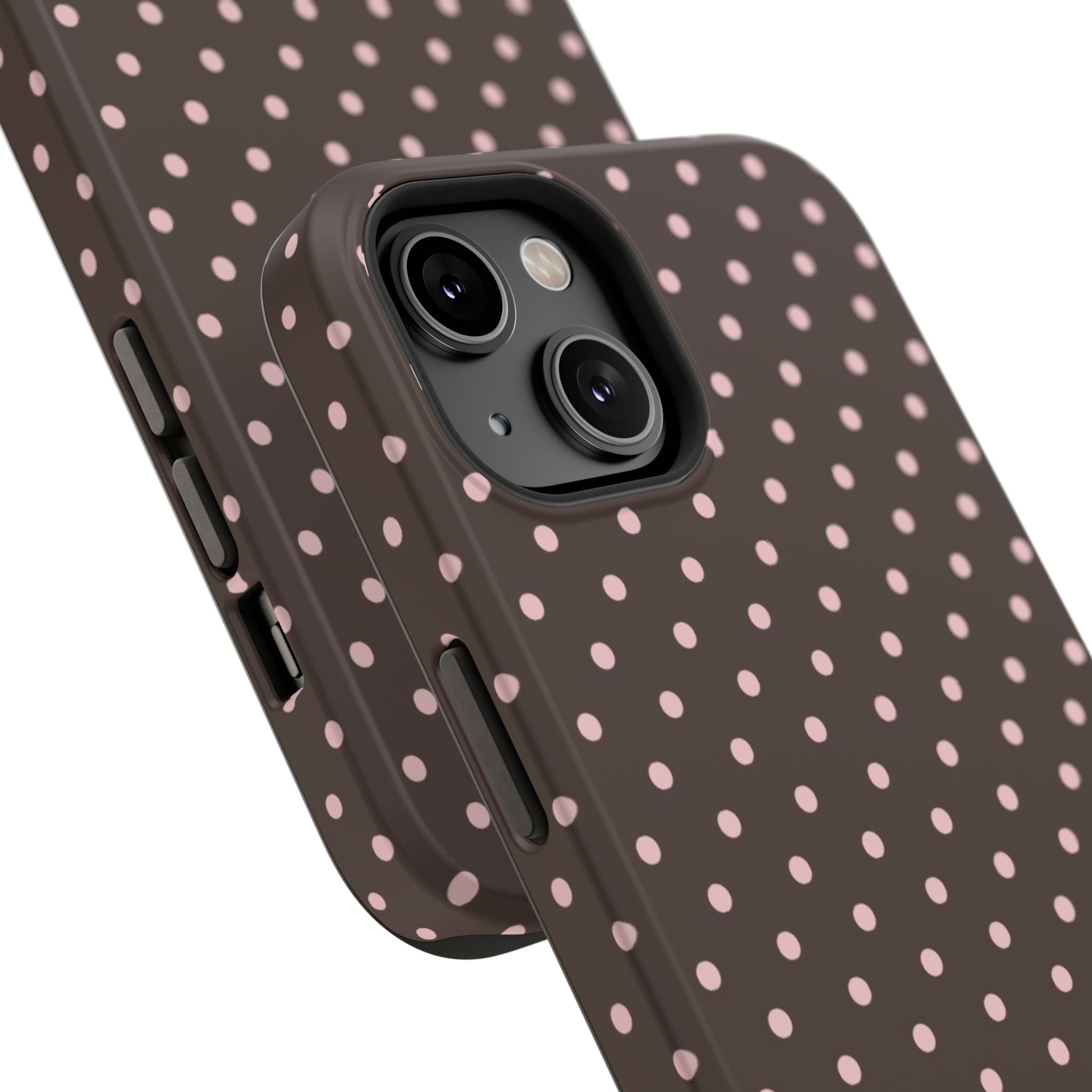 “Straw choc dots” protective phone case