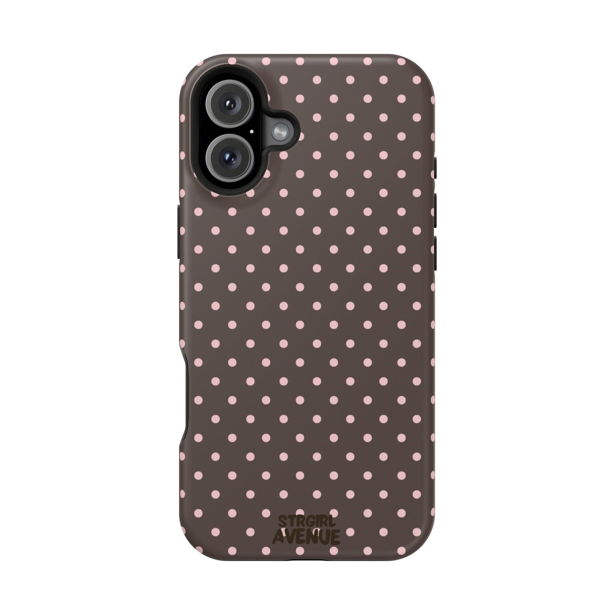 “Straw choc dots” protective phone case