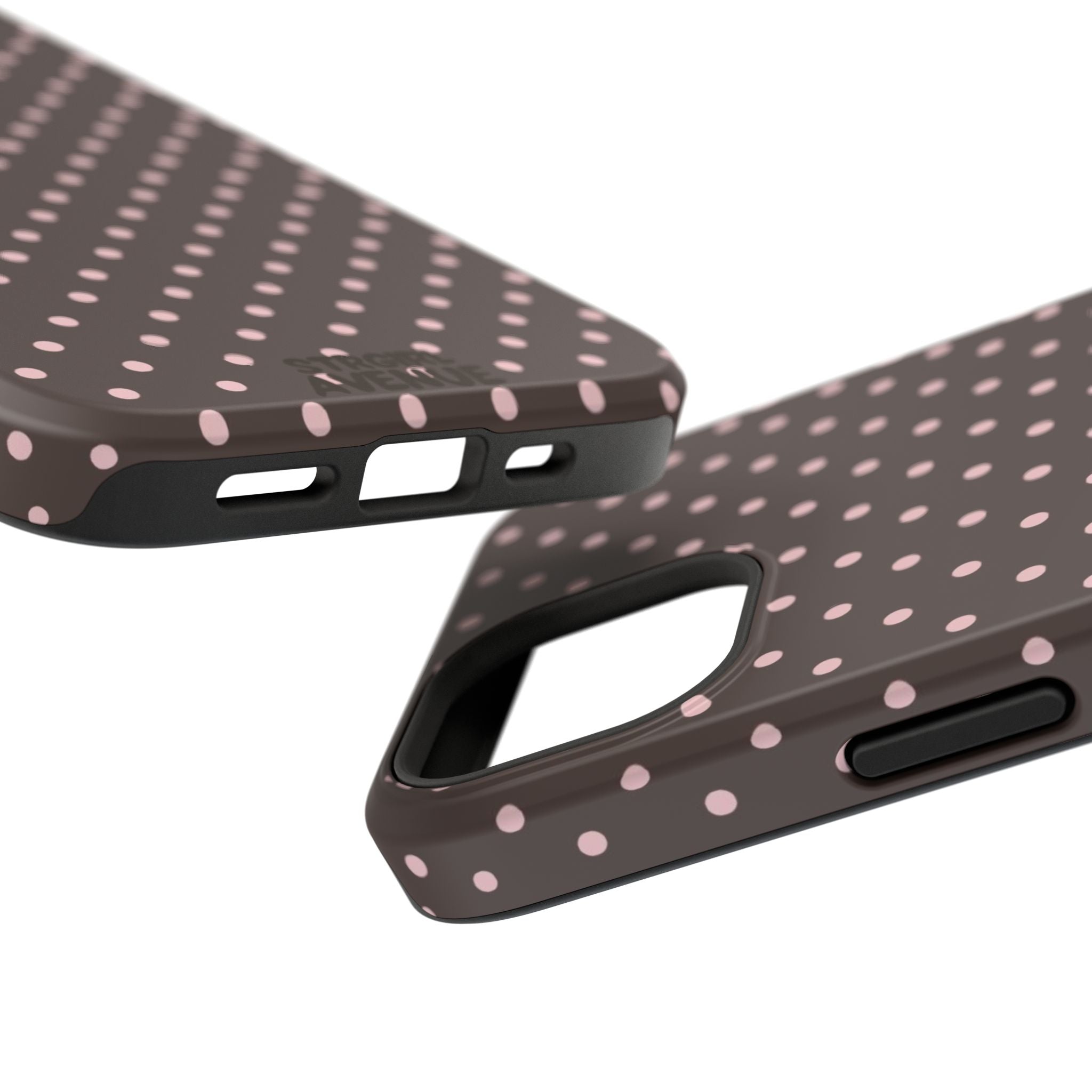 “Straw choc dots” protective phone case
