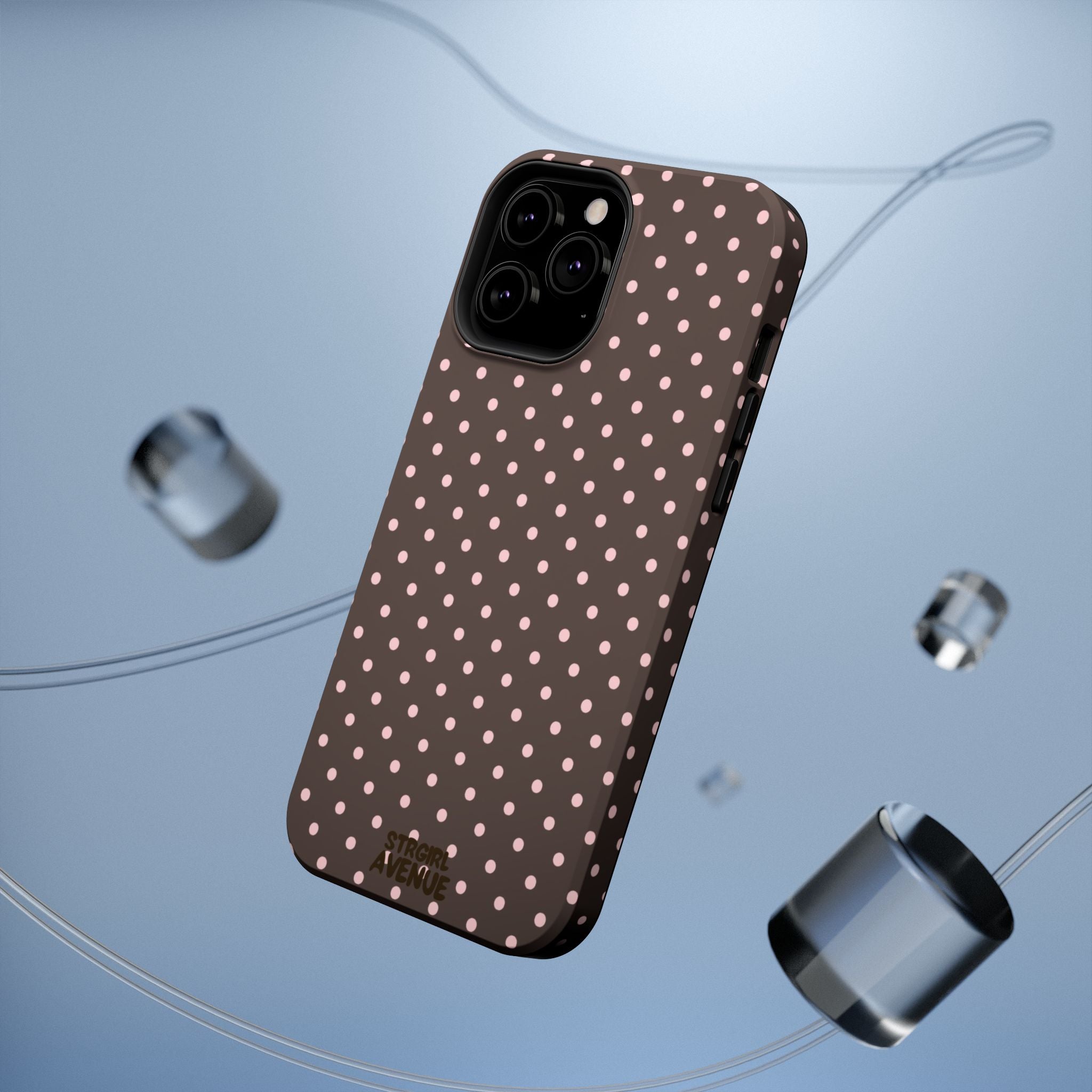 “Straw choc dots” protective phone case