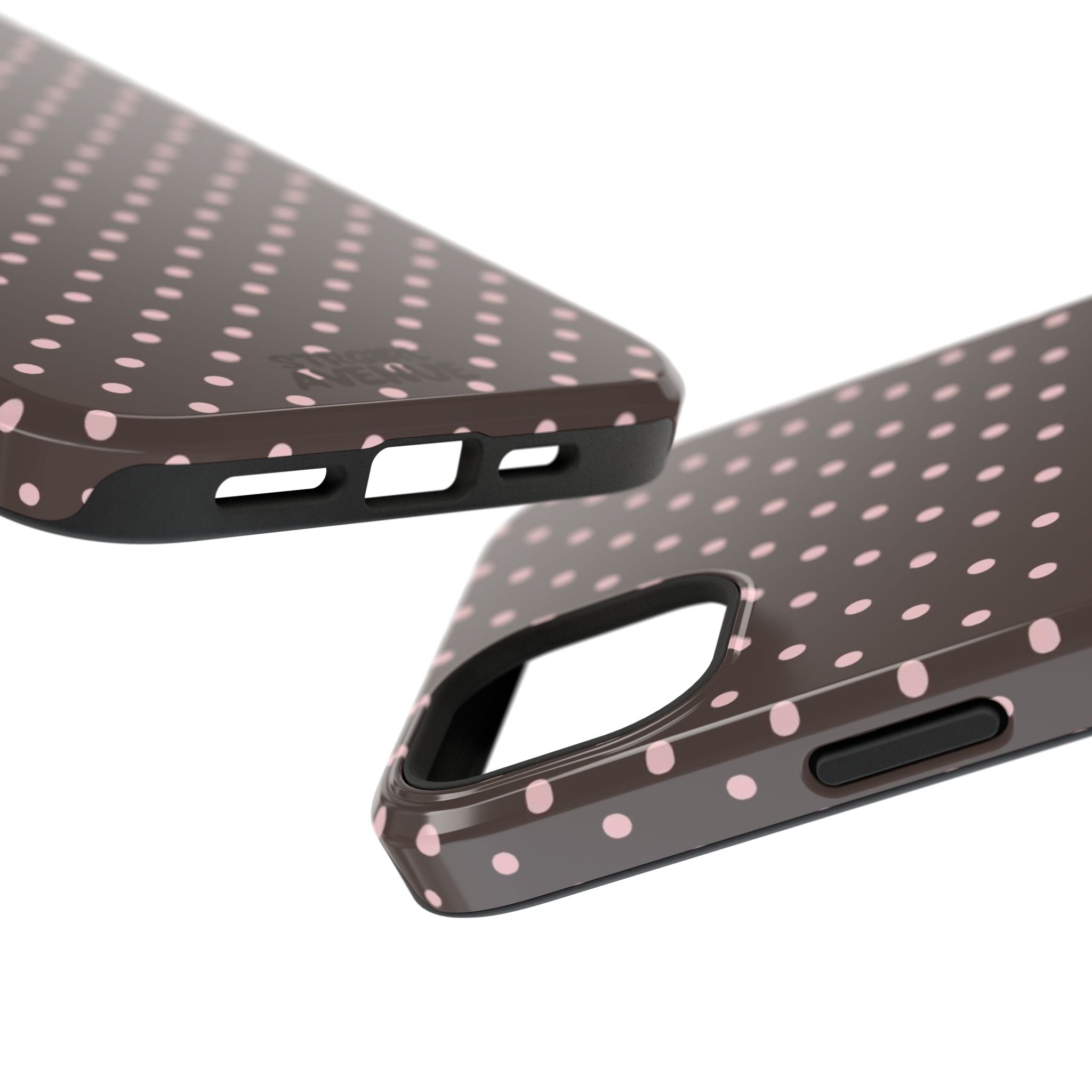 “Straw choc dots” protective phone case