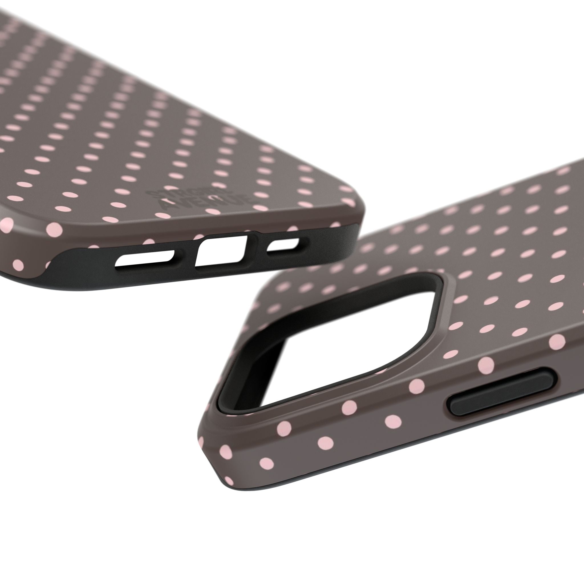 “Straw choc dots” protective phone case