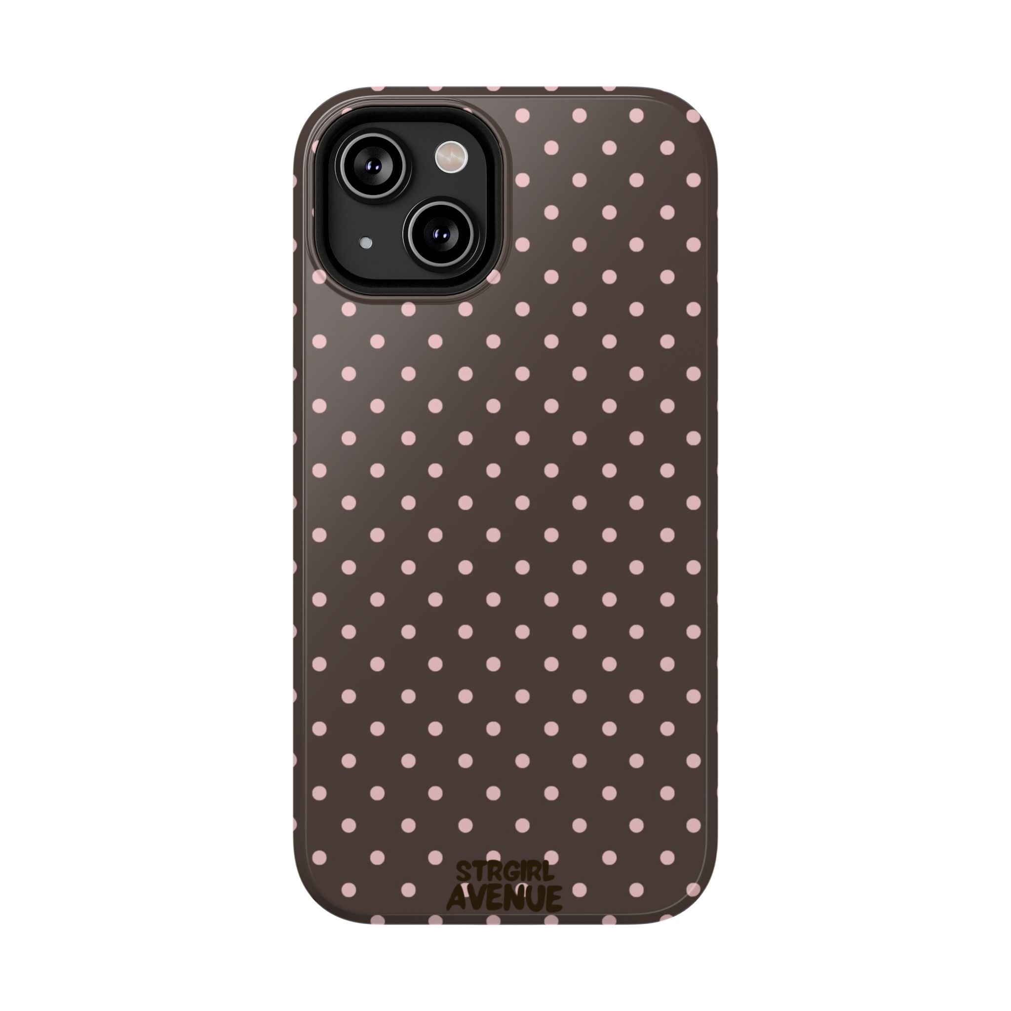 “Straw choc dots” protective phone case