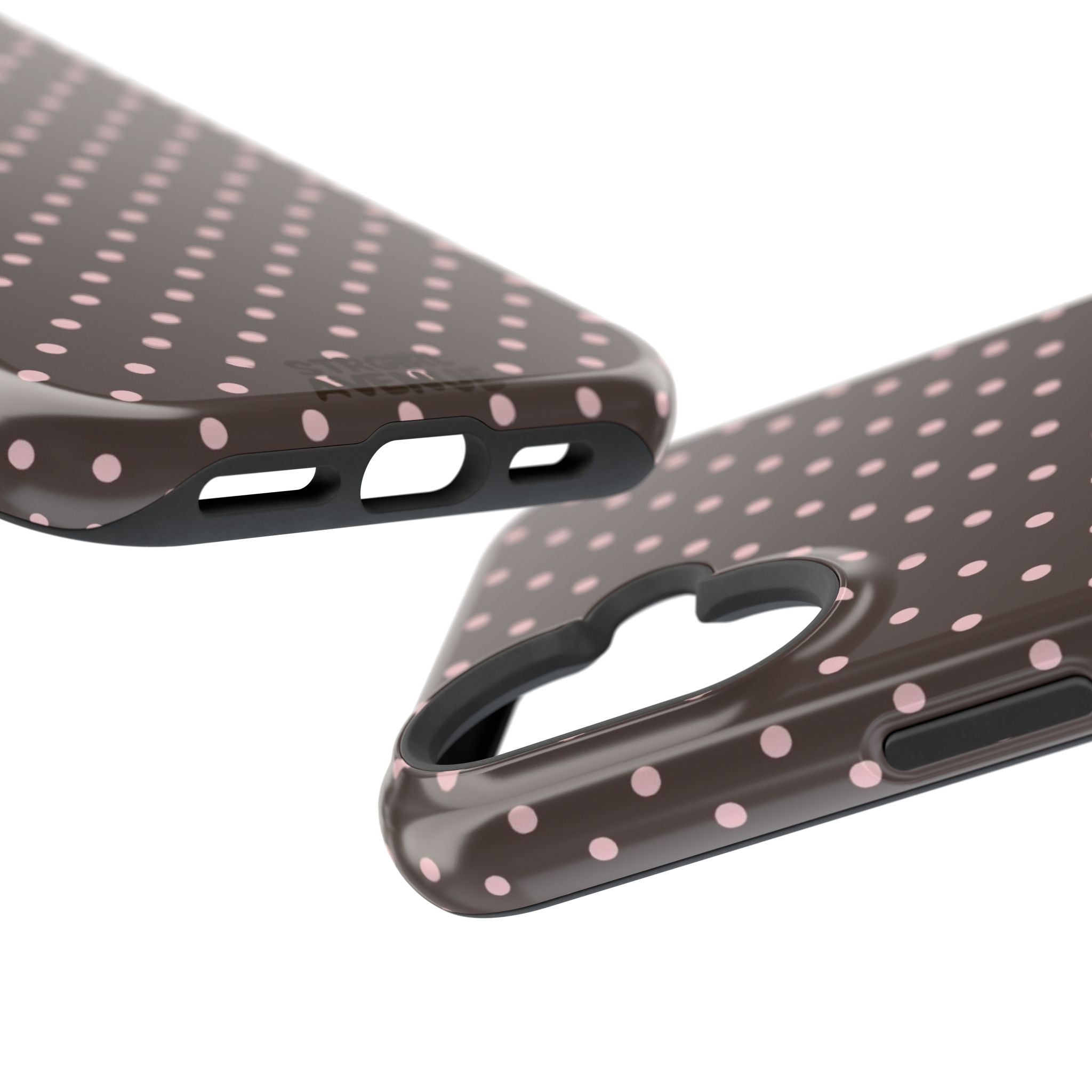 “Straw choc dots” protective phone case