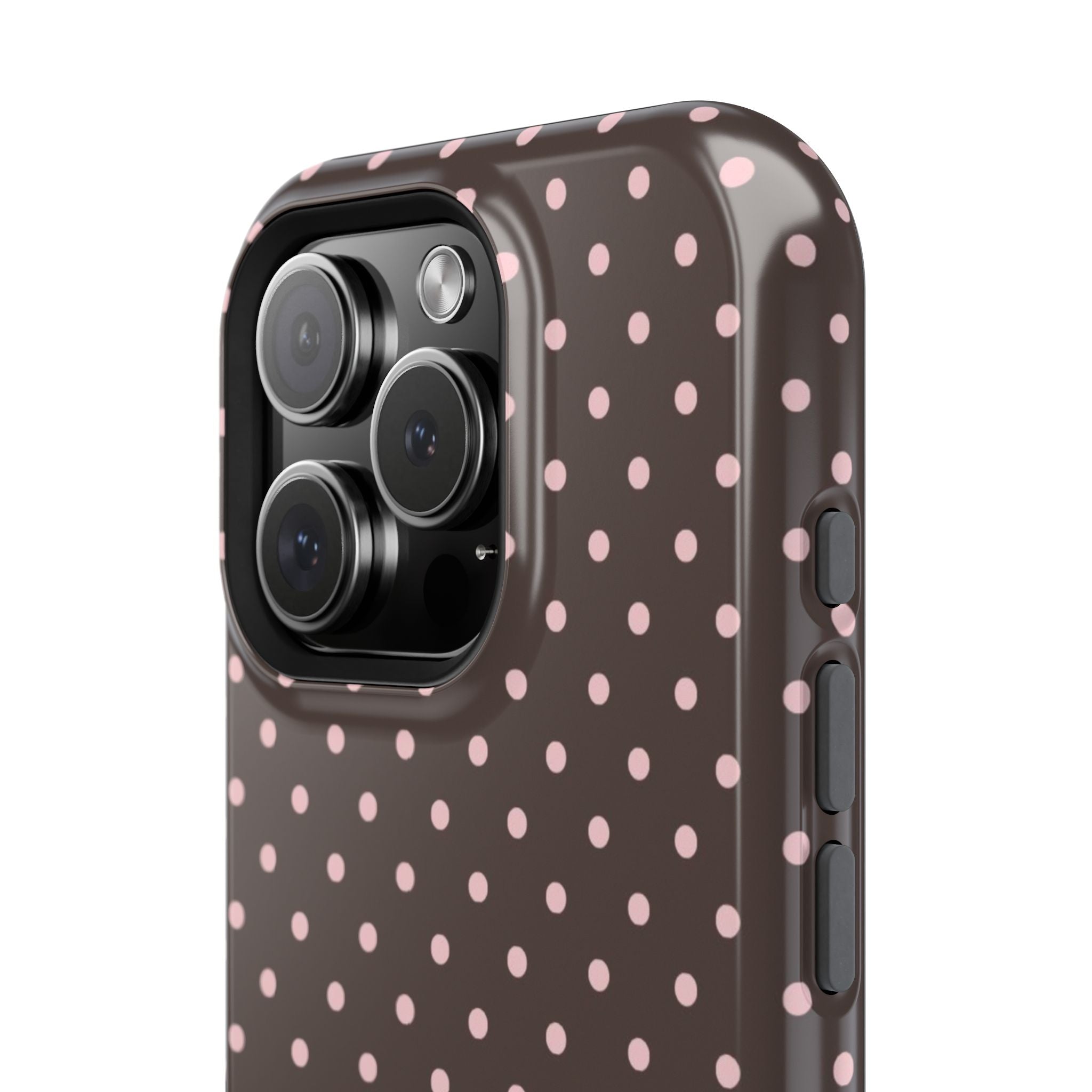 “Straw choc dots” protective phone case