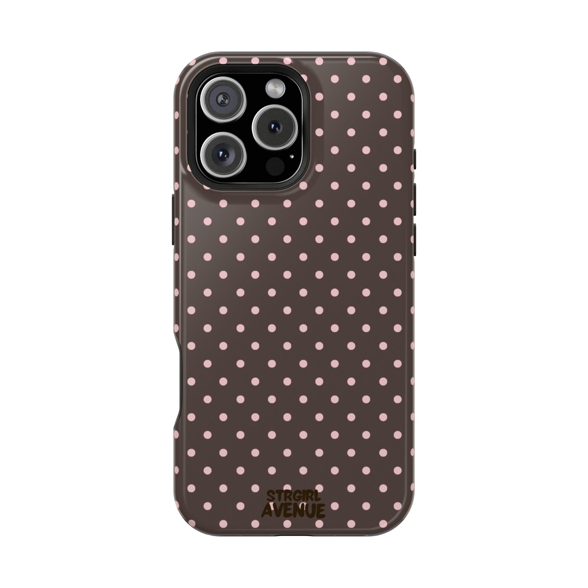“Straw choc dots” protective phone case