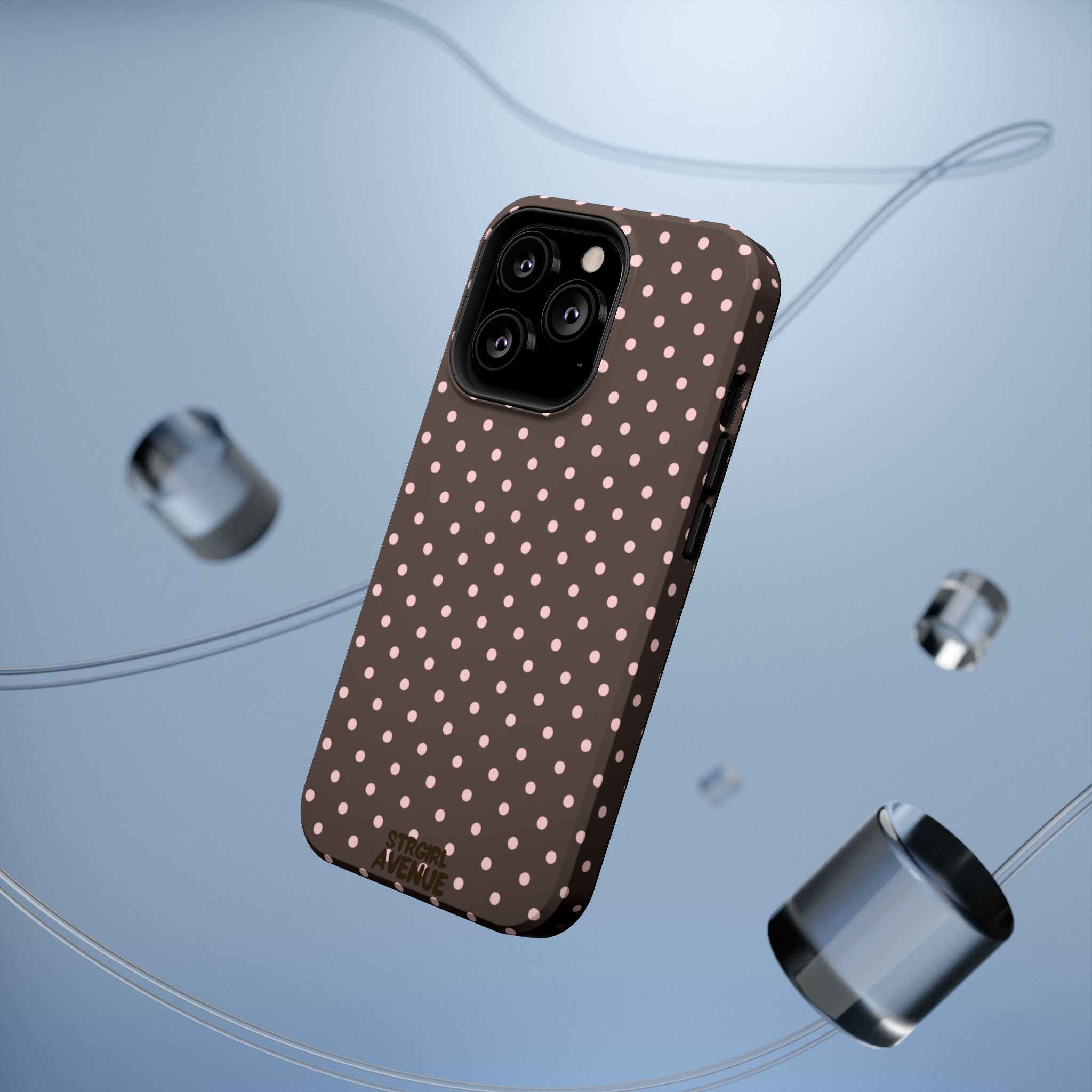 “Straw choc dots” protective phone case
