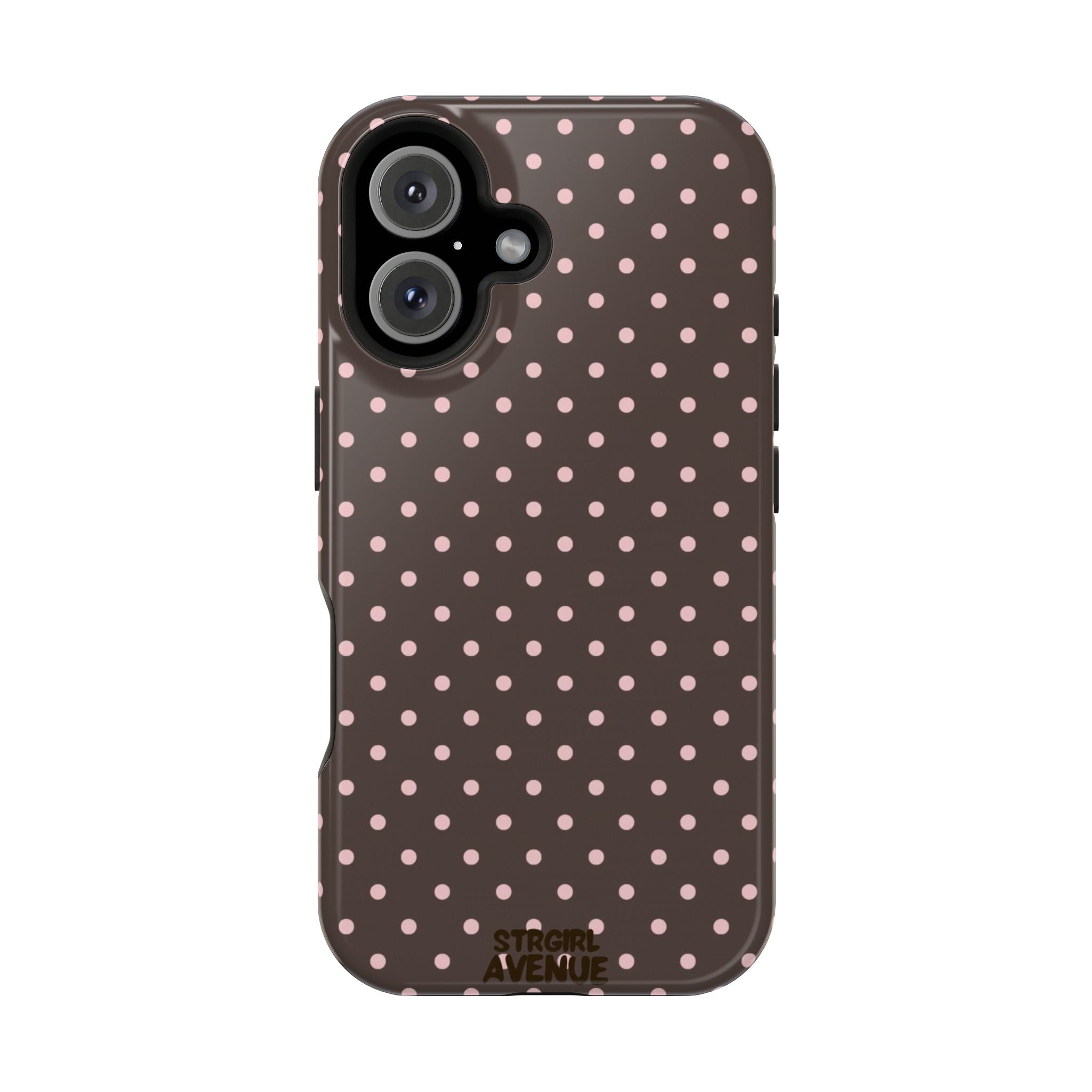 “Straw choc dots” protective phone case