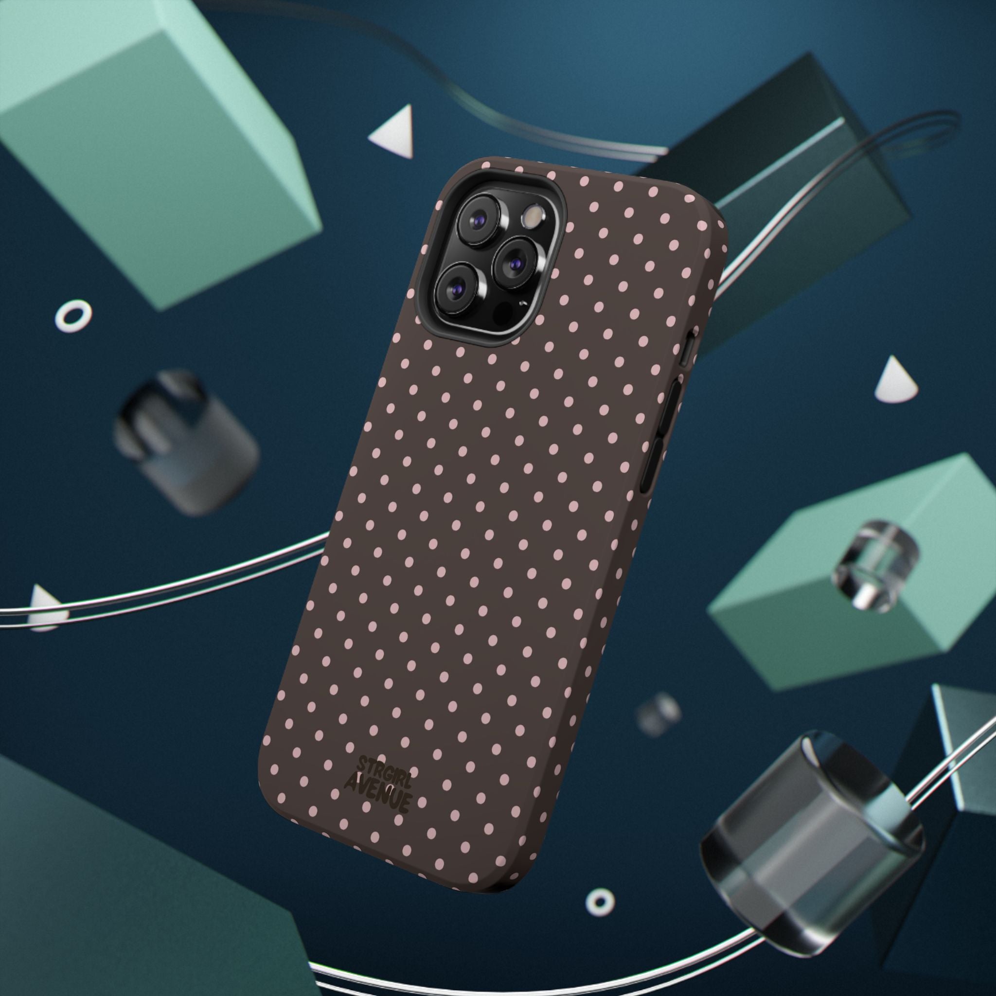 “Straw choc dots” protective phone case