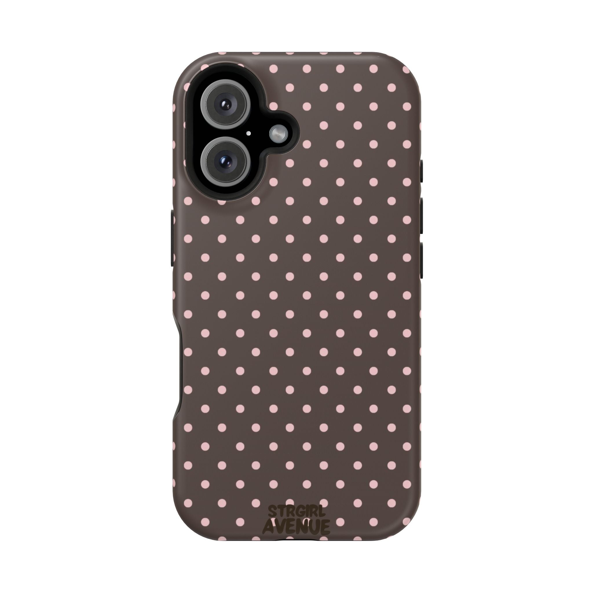 “Straw choc dots” protective phone case