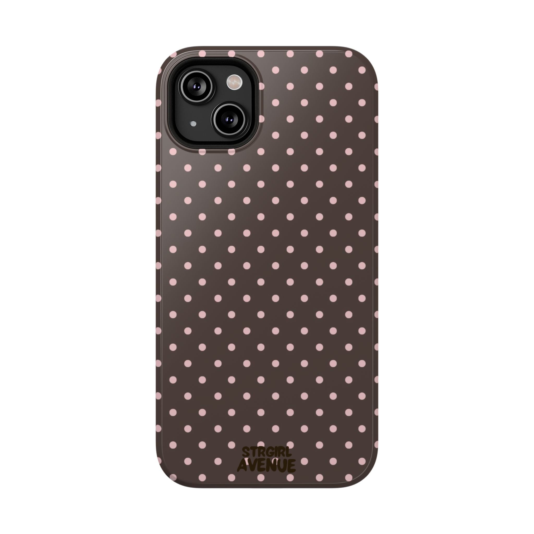 “Straw choc dots” protective phone case