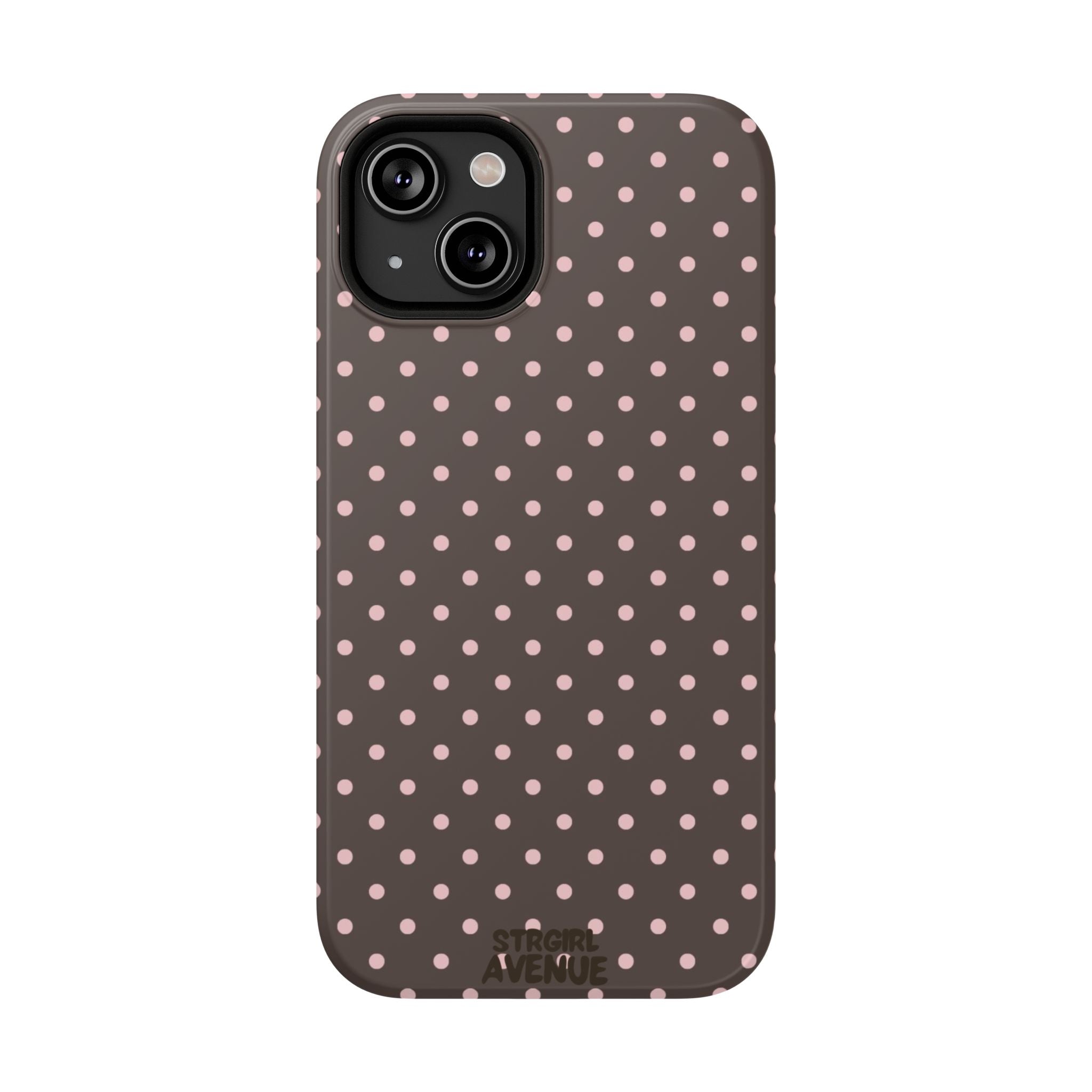 “Straw choc dots” protective phone case