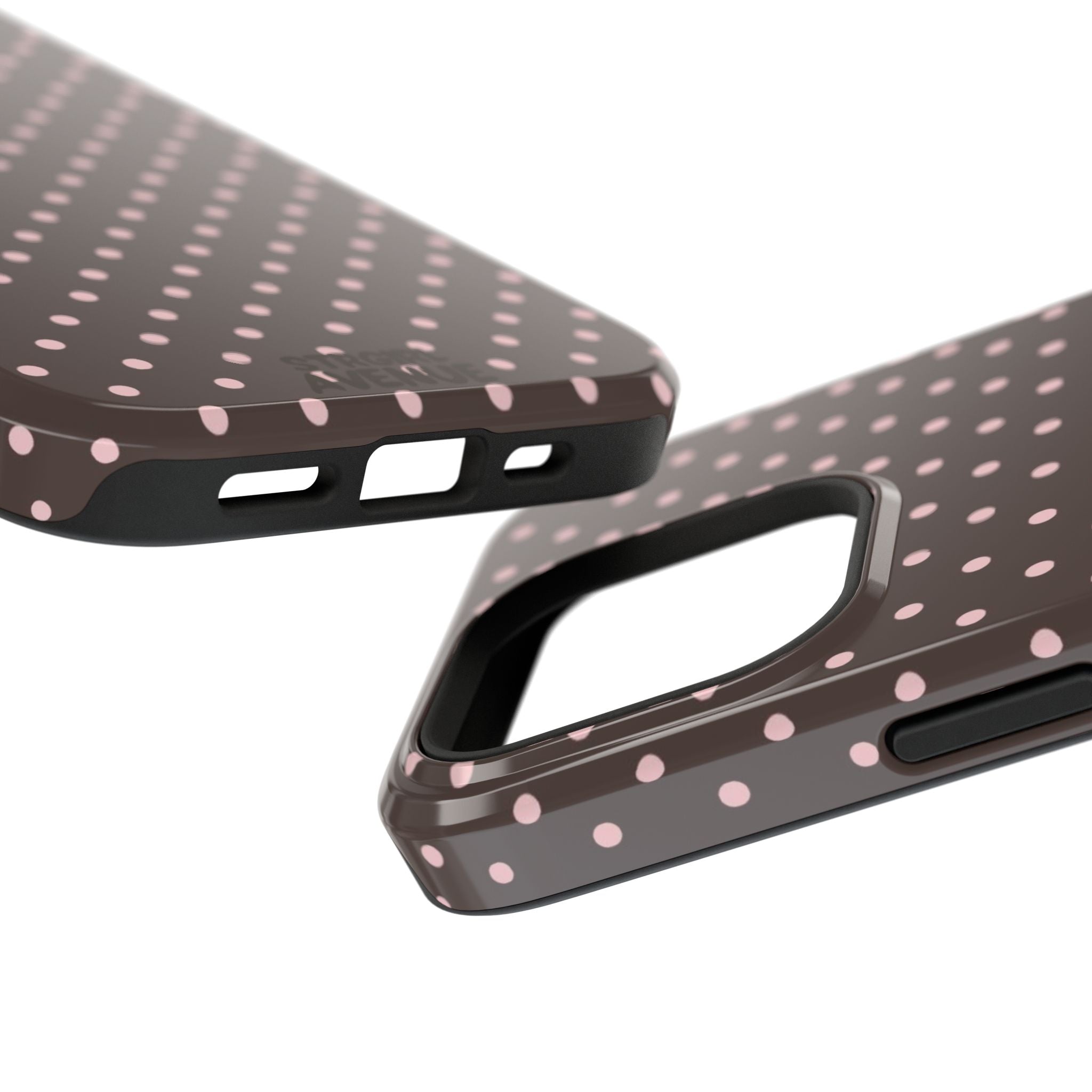 “Straw choc dots” protective phone case