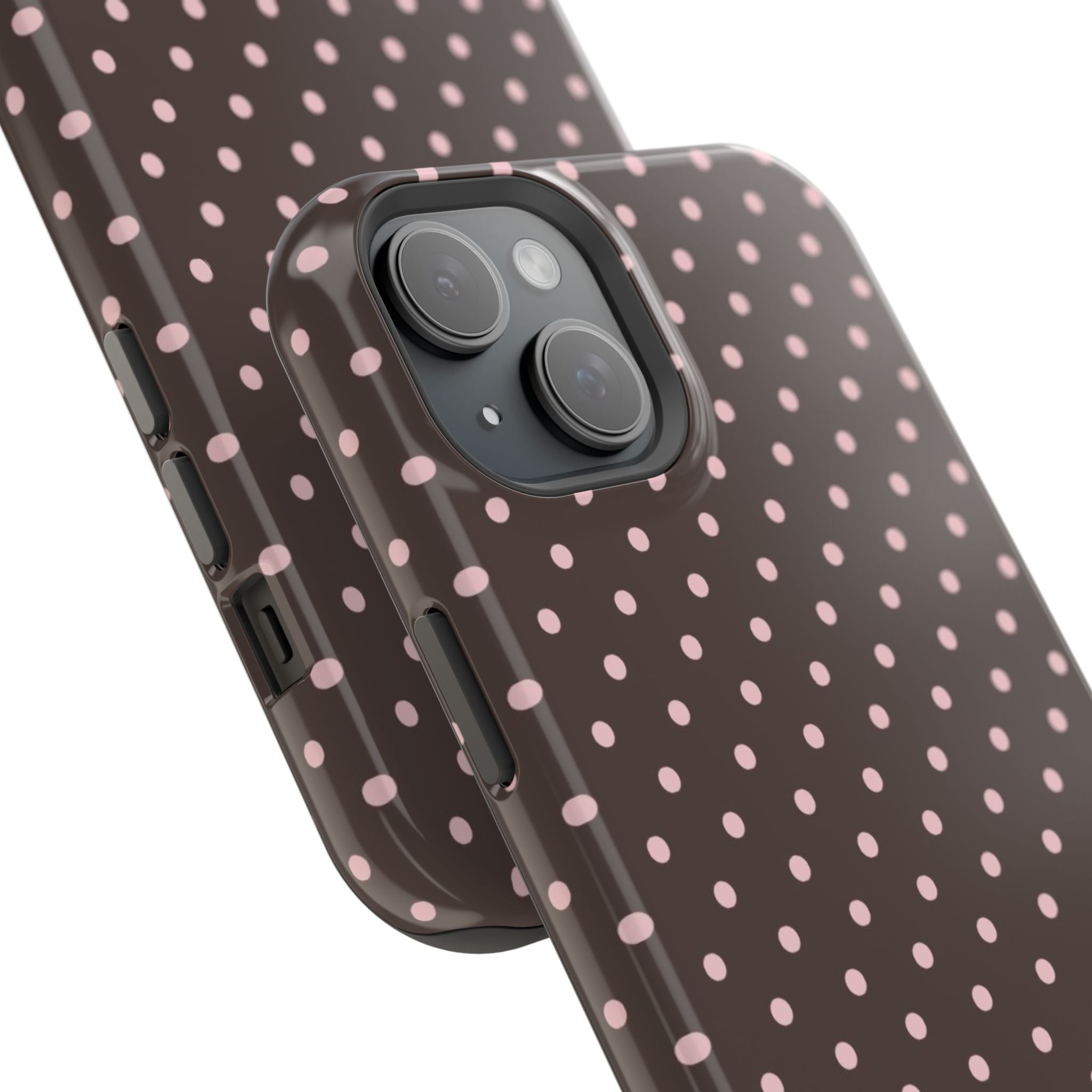 “Straw choc dots” protective phone case