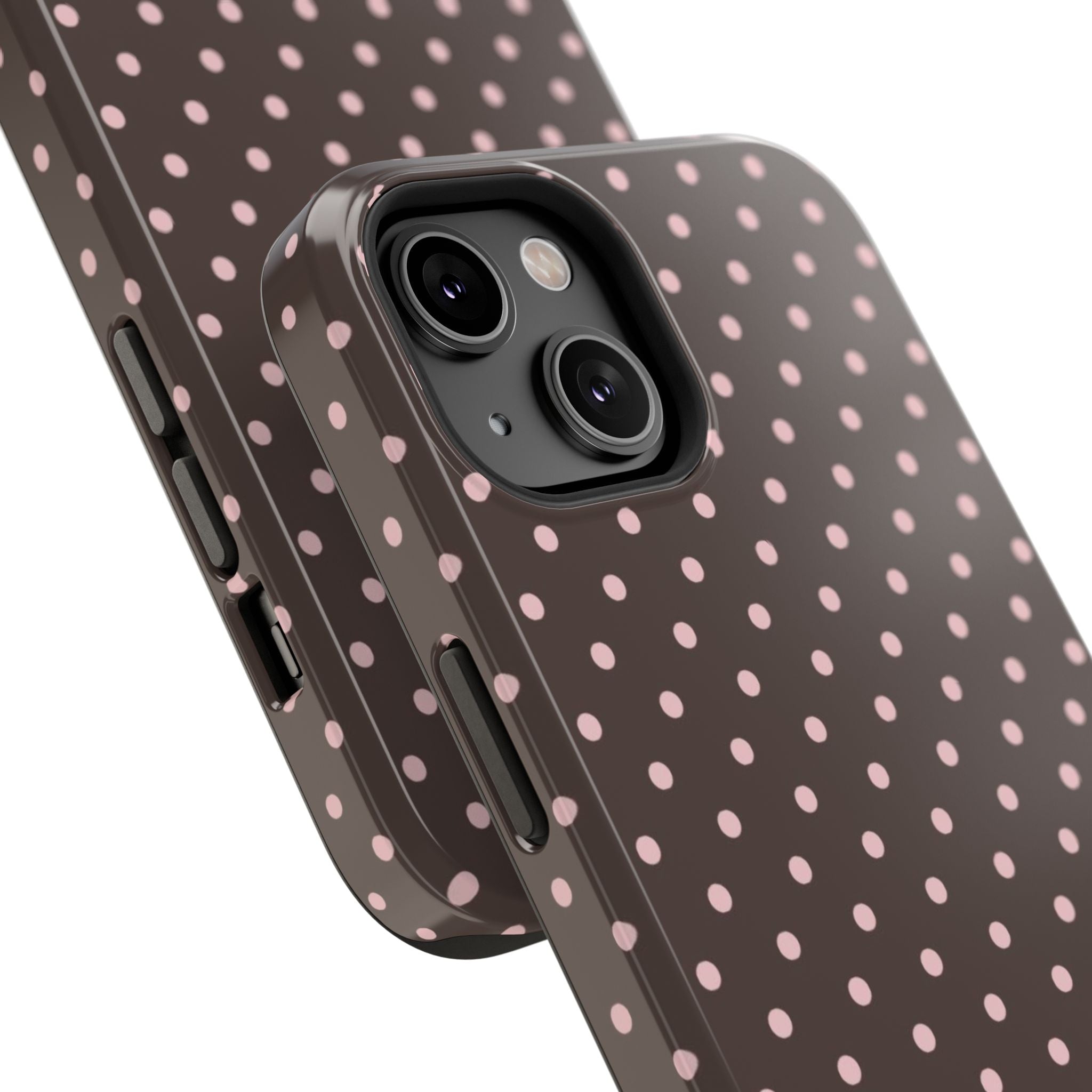 “Straw choc dots” protective phone case