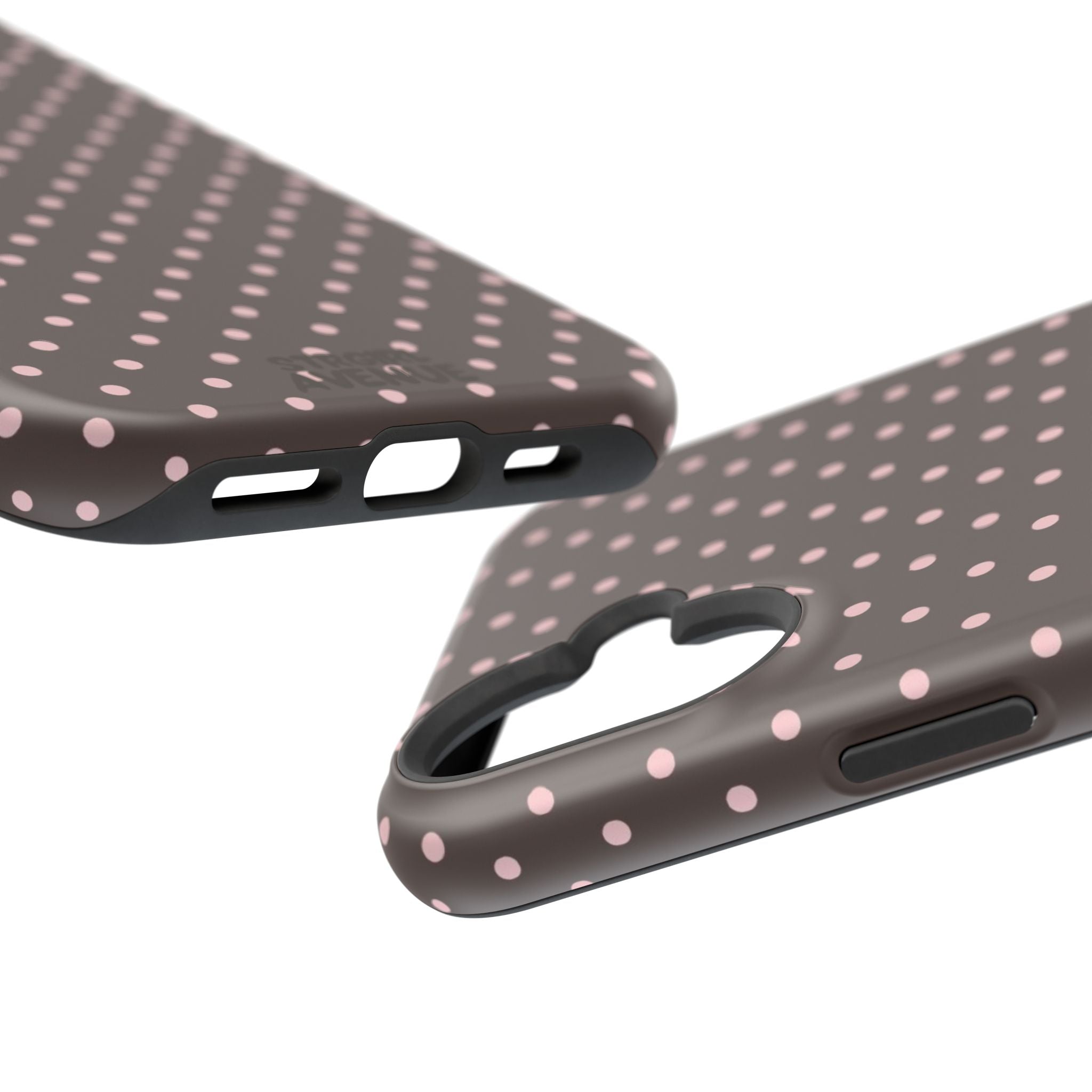 “Straw choc dots” protective phone case