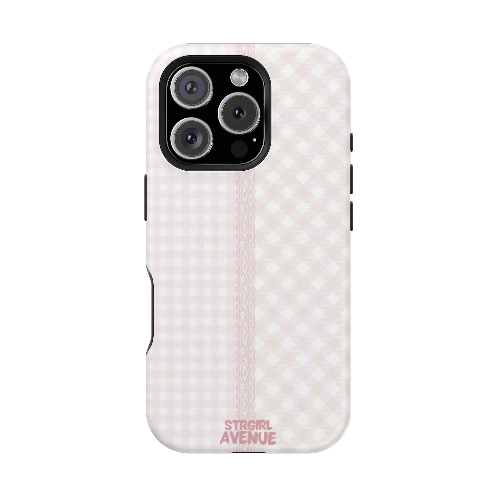 “lace gingham” protective phone case