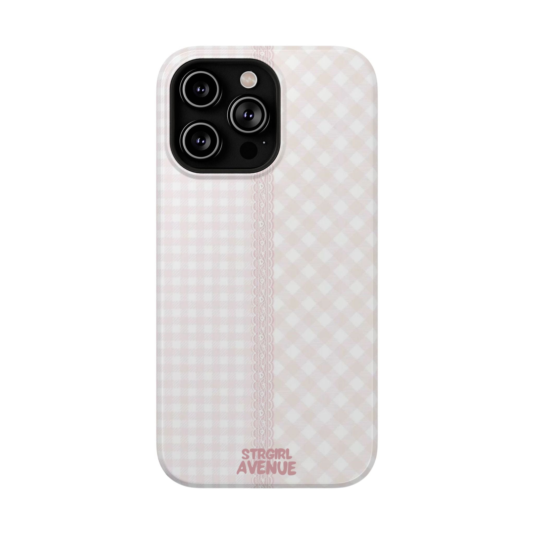 “lace gingham” protective phone case
