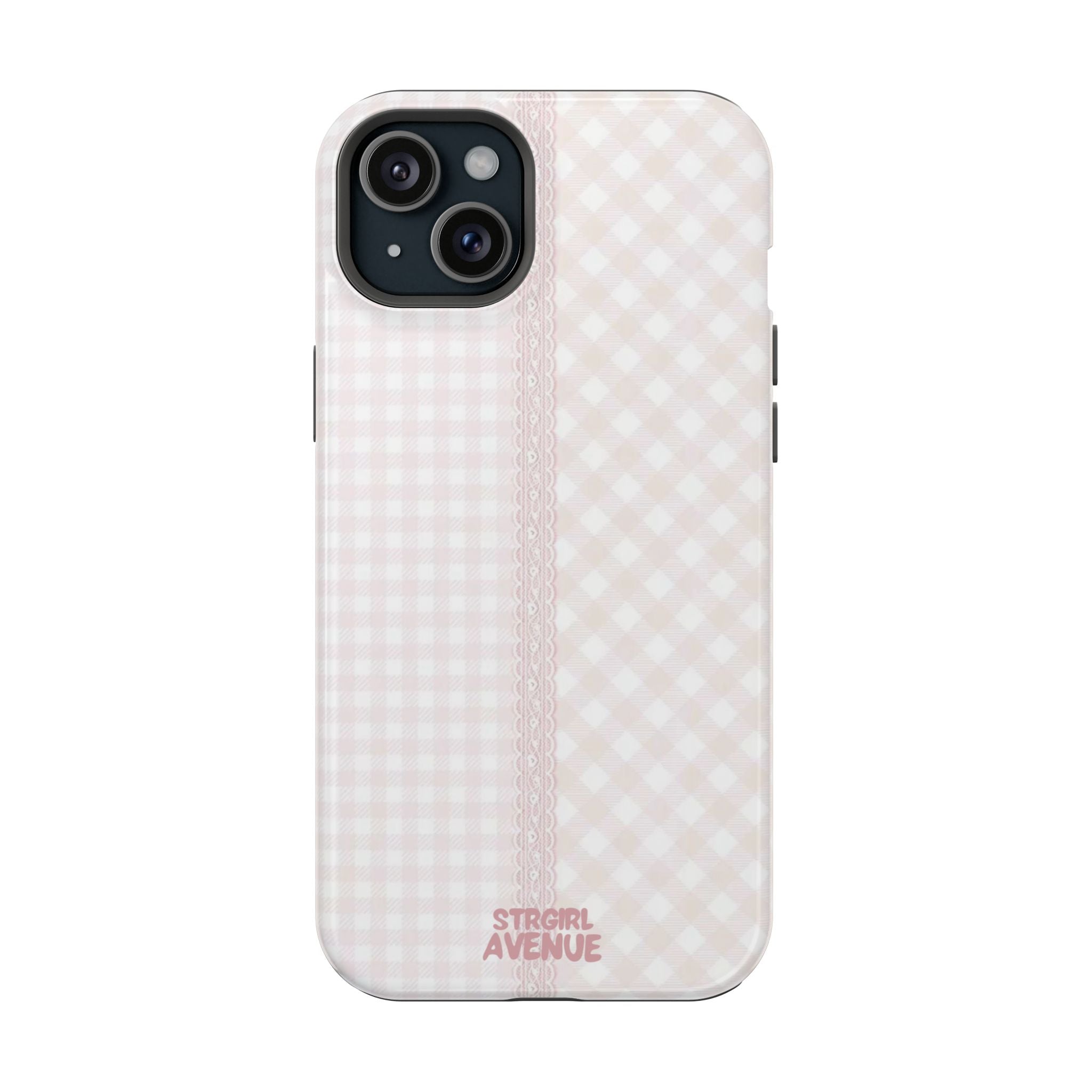 “lace gingham” protective phone case