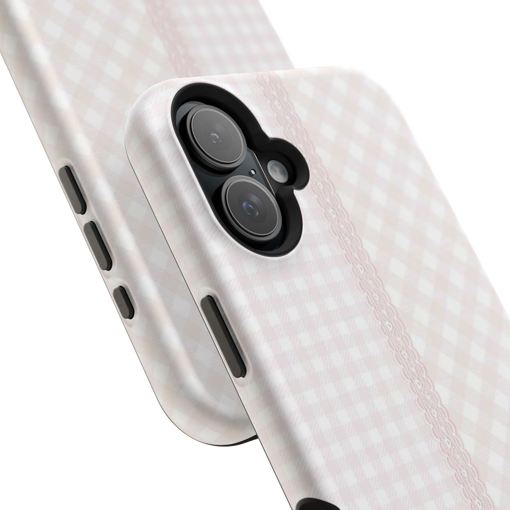 “lace gingham” protective phone case