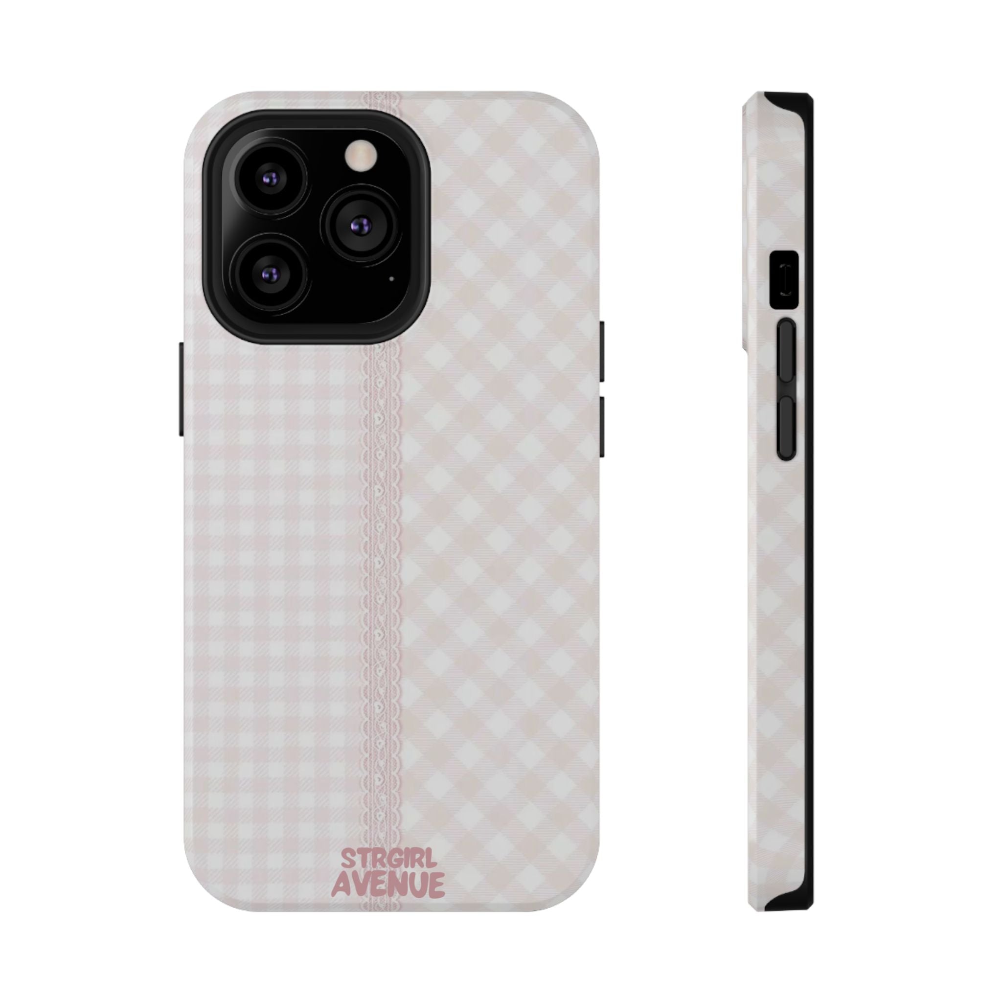 “lace gingham” protective phone case
