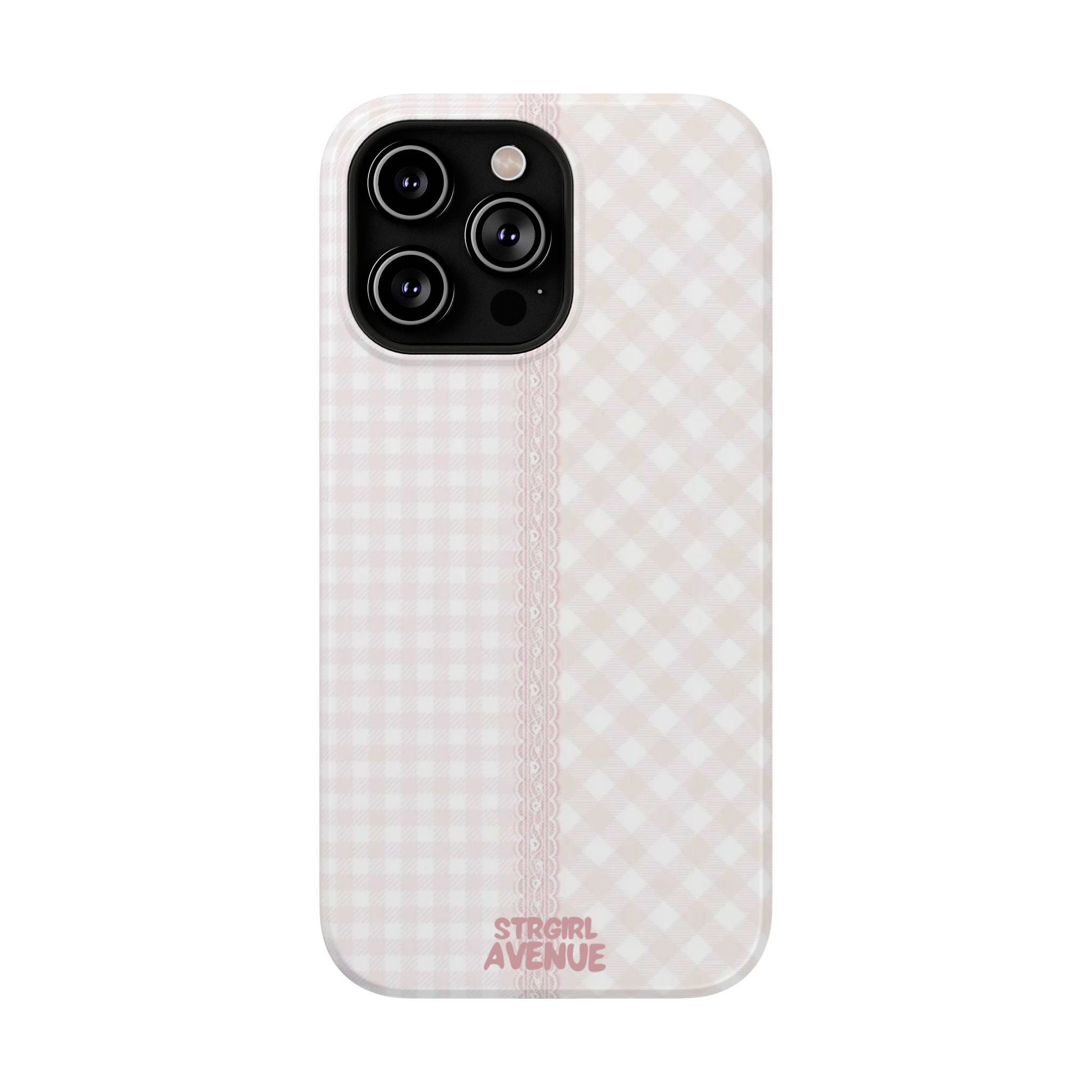 “lace gingham” protective phone case