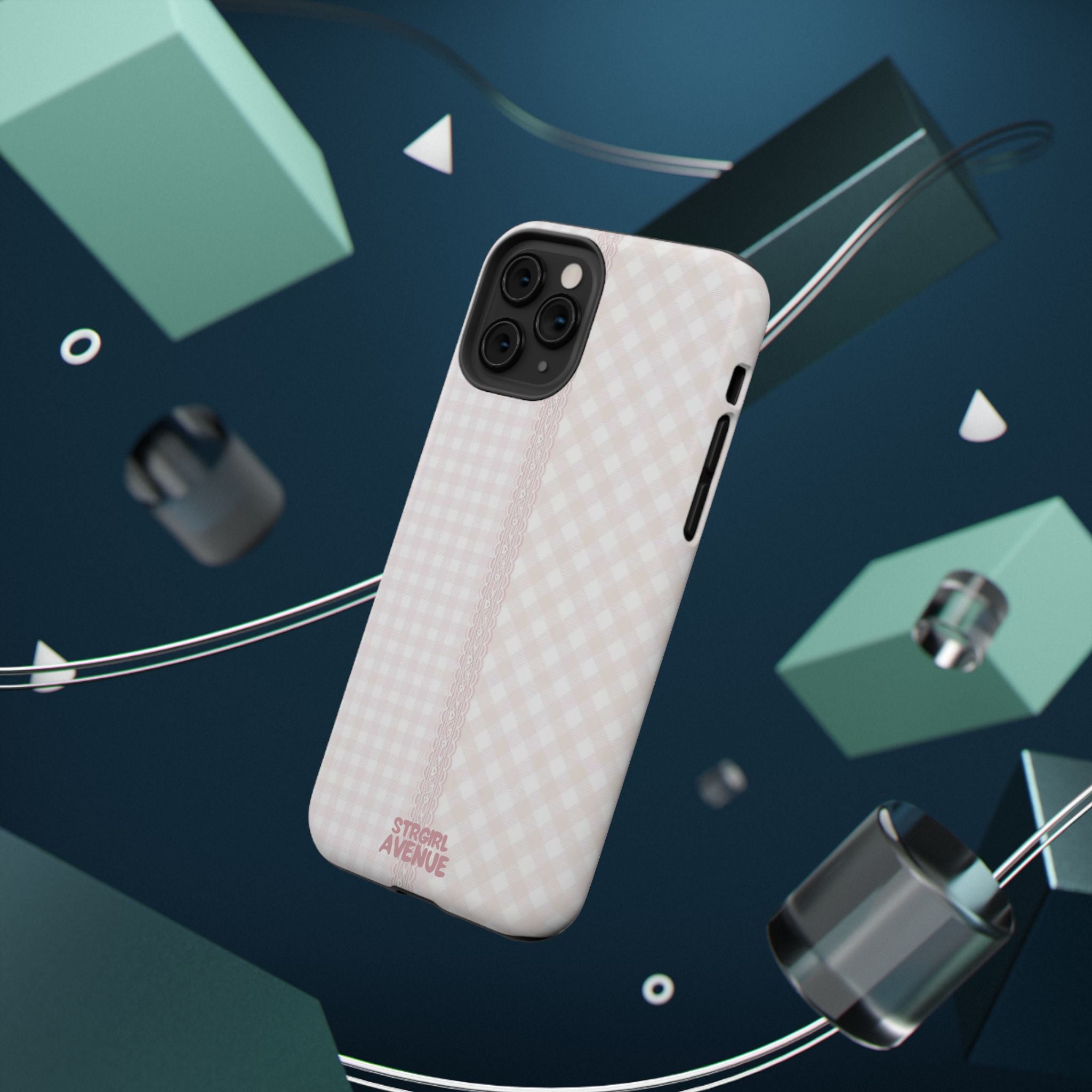 “lace gingham” protective phone case