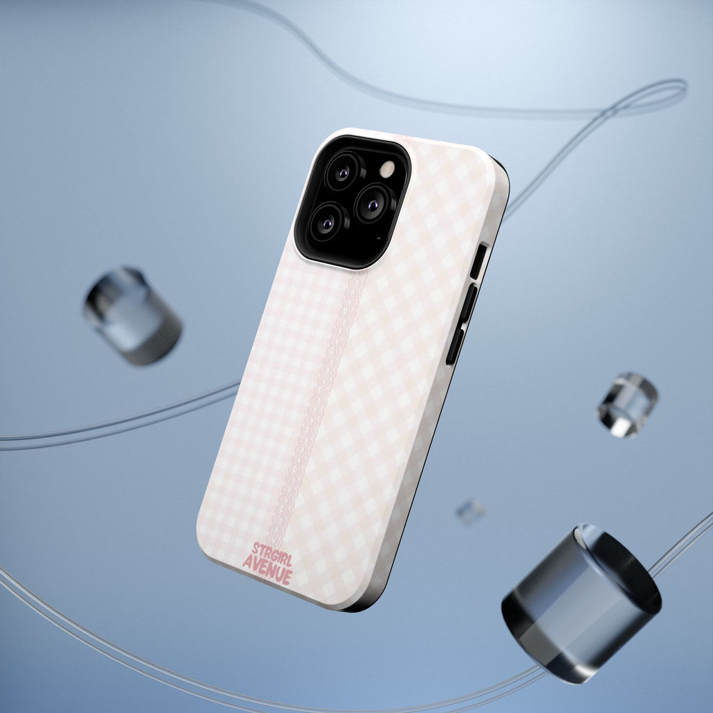 “lace gingham” protective phone case