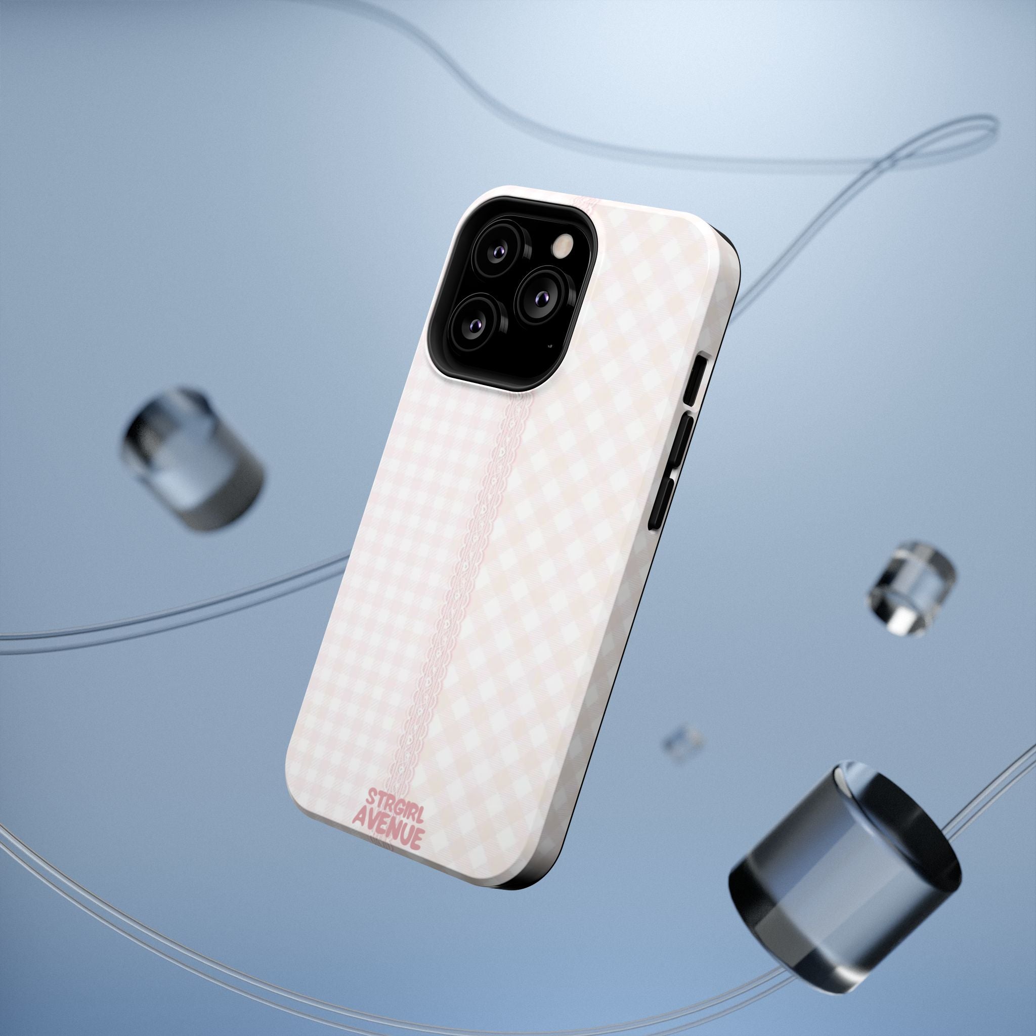 “lace gingham” protective phone case