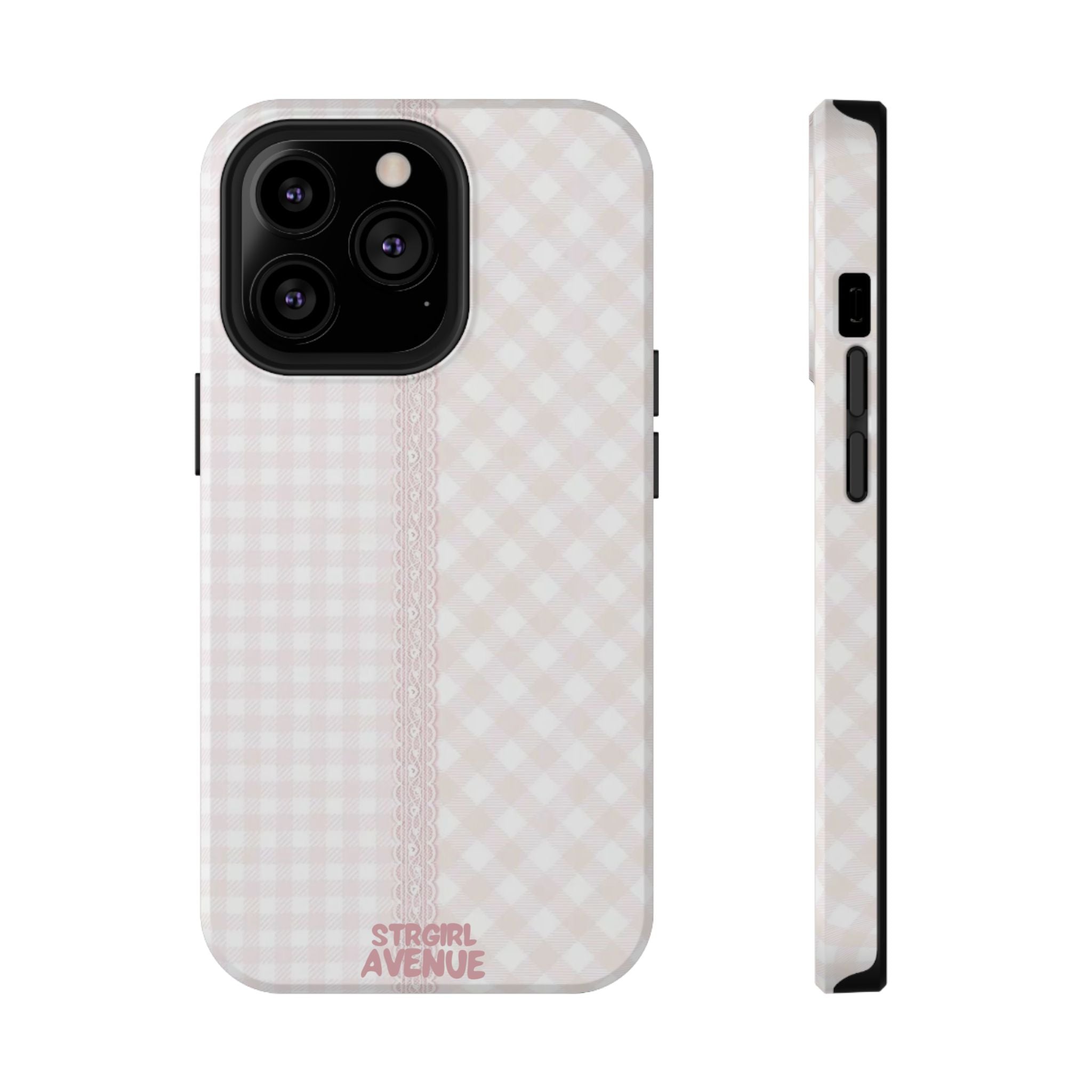 “lace gingham” protective phone case