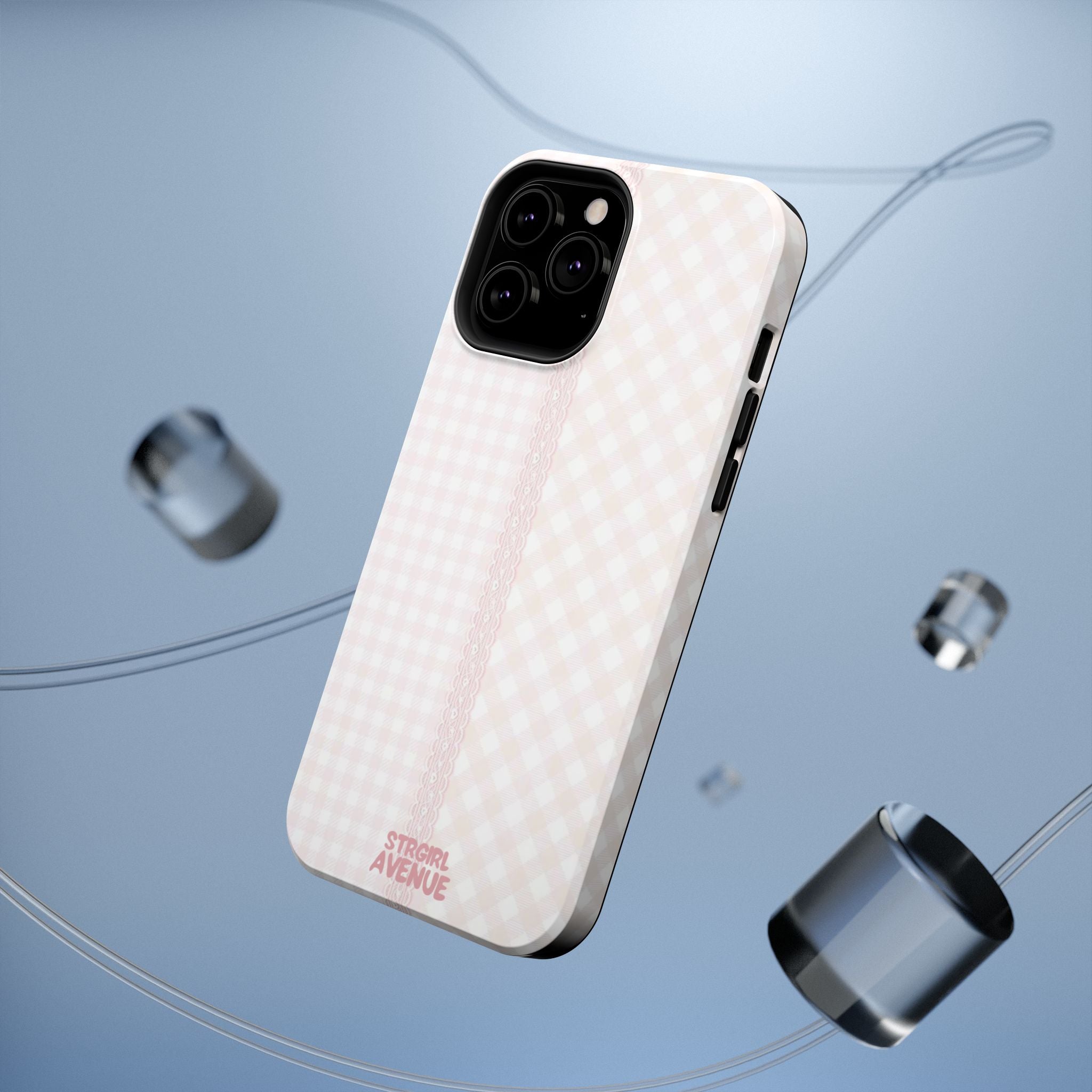 “lace gingham” protective phone case
