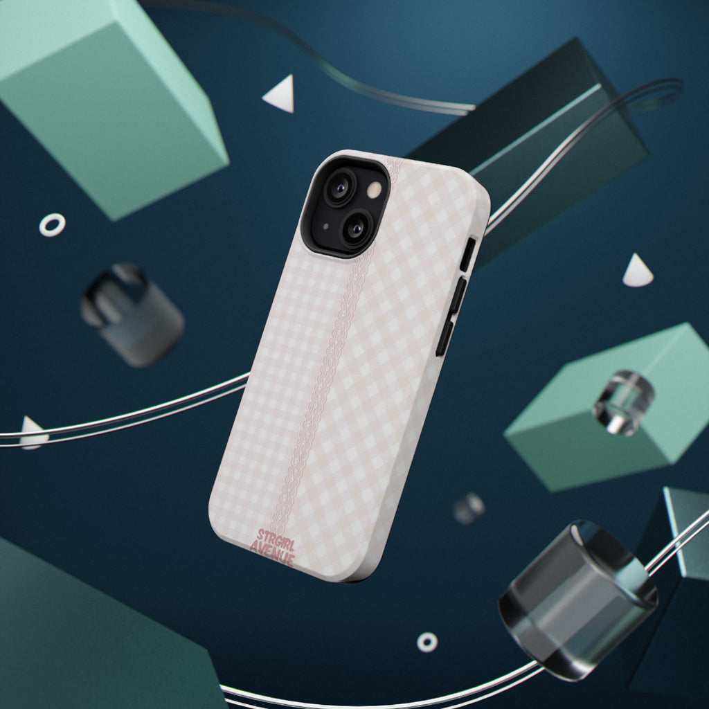 “lace gingham” protective phone case