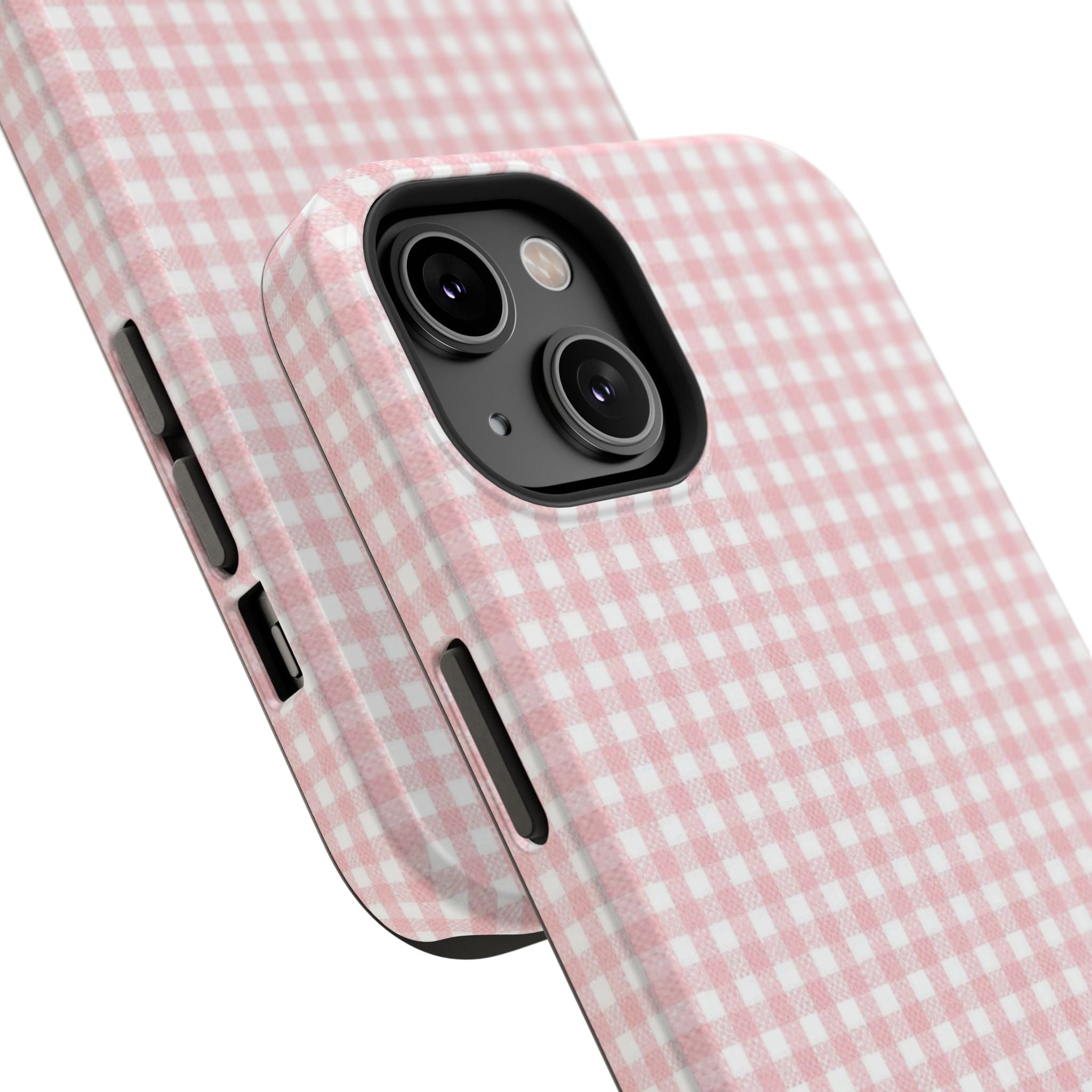“pink gingham” protective phone case