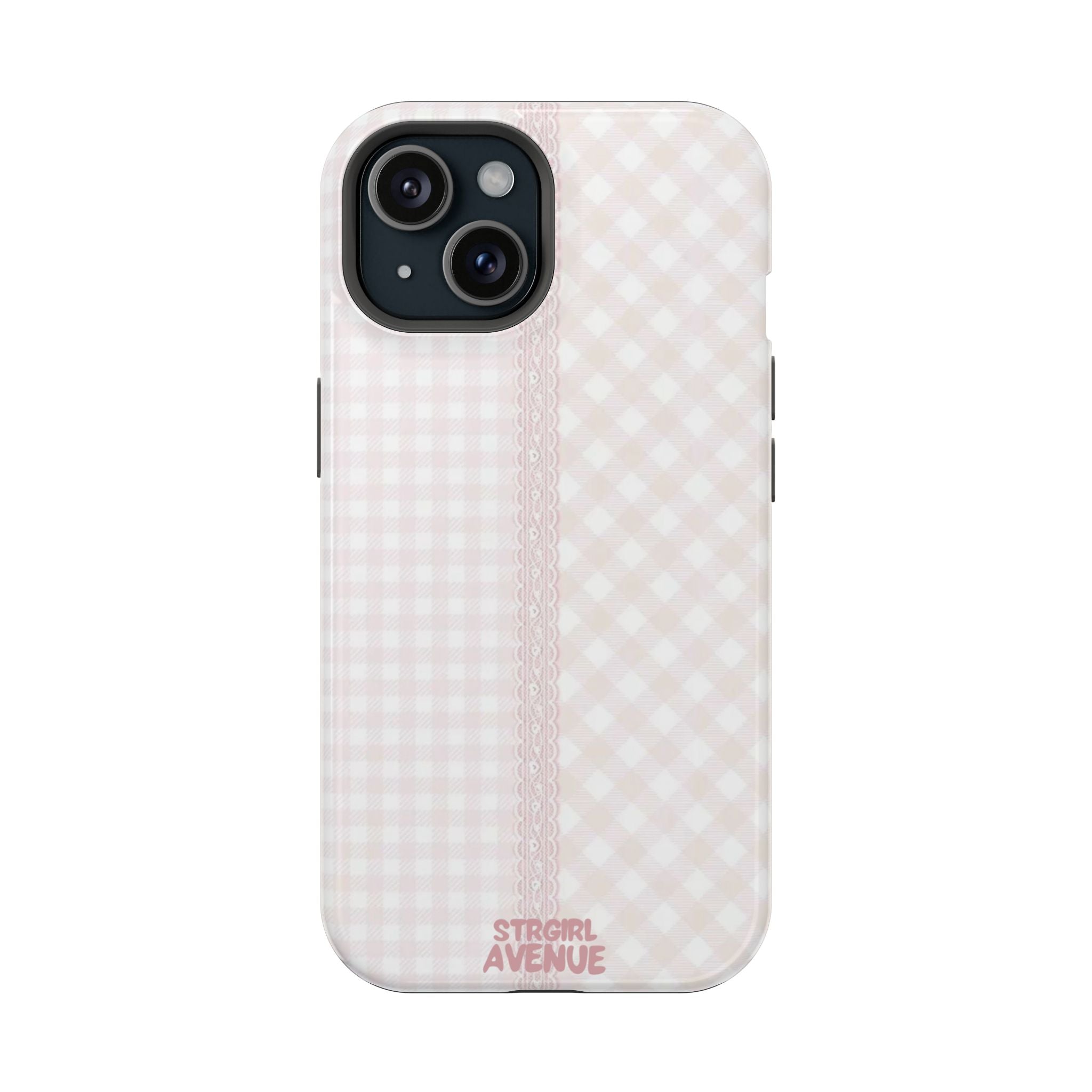 “lace gingham” protective phone case